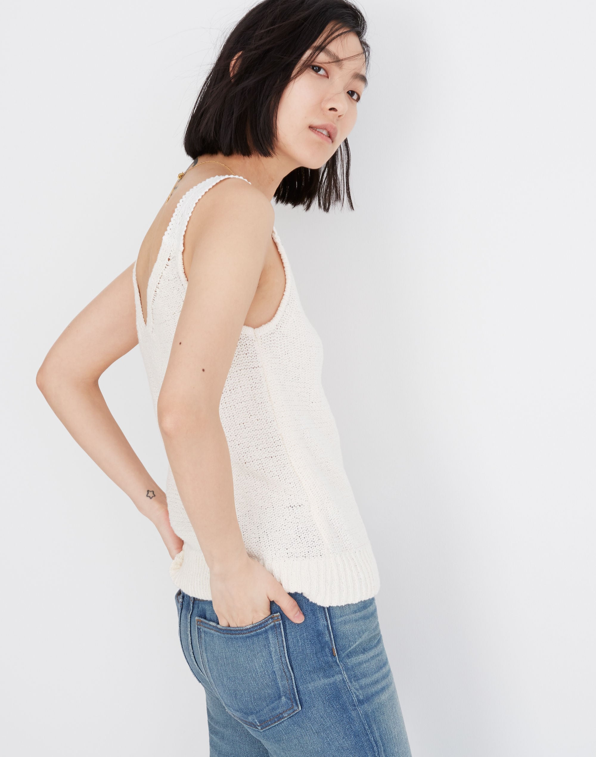 Crochet-Strap Sweater Tank | Madewell