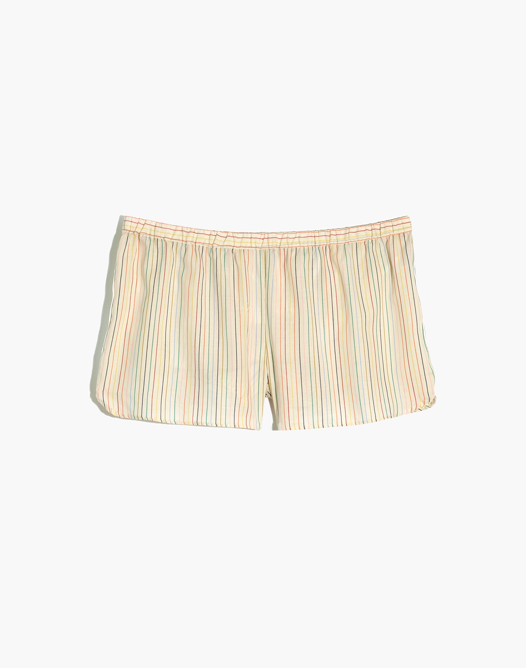 Bedtime Pajama Shorts in Rainbow Stripe | Madewell