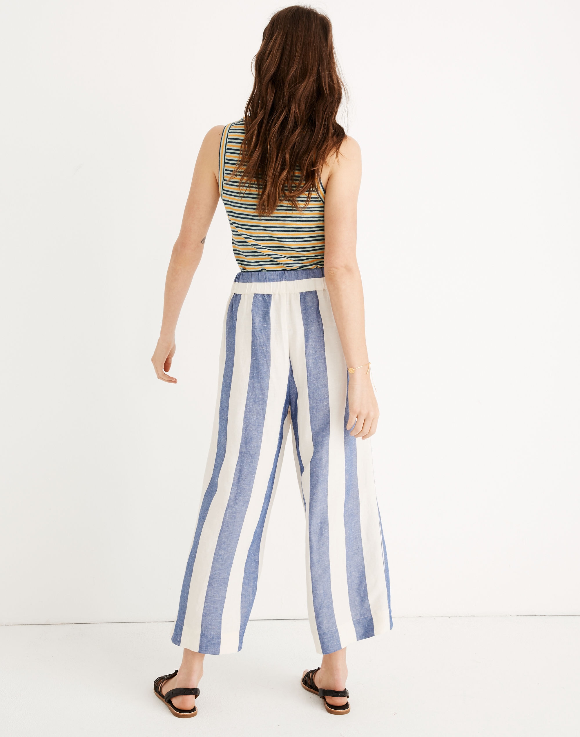 Huston Pull-On Crop Pants Stripe | Madewell