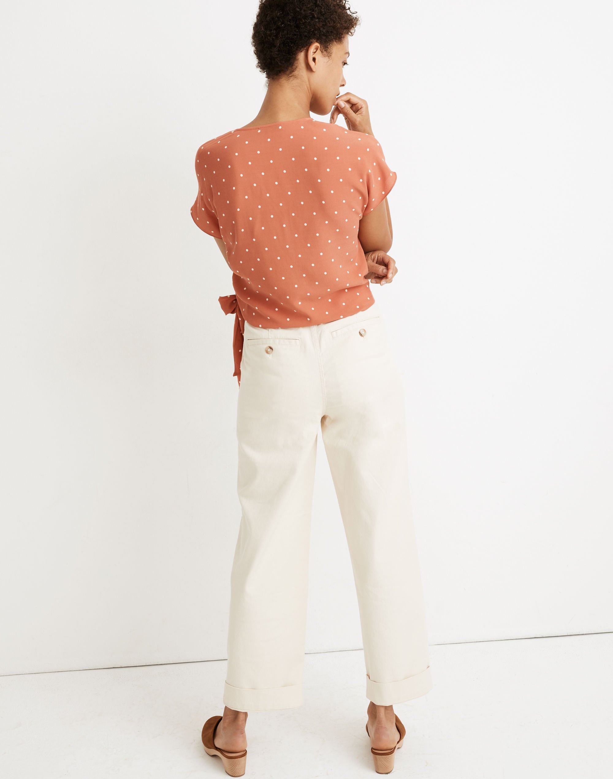 Sash-Tie Wrap Top Polka Dot | Madewell