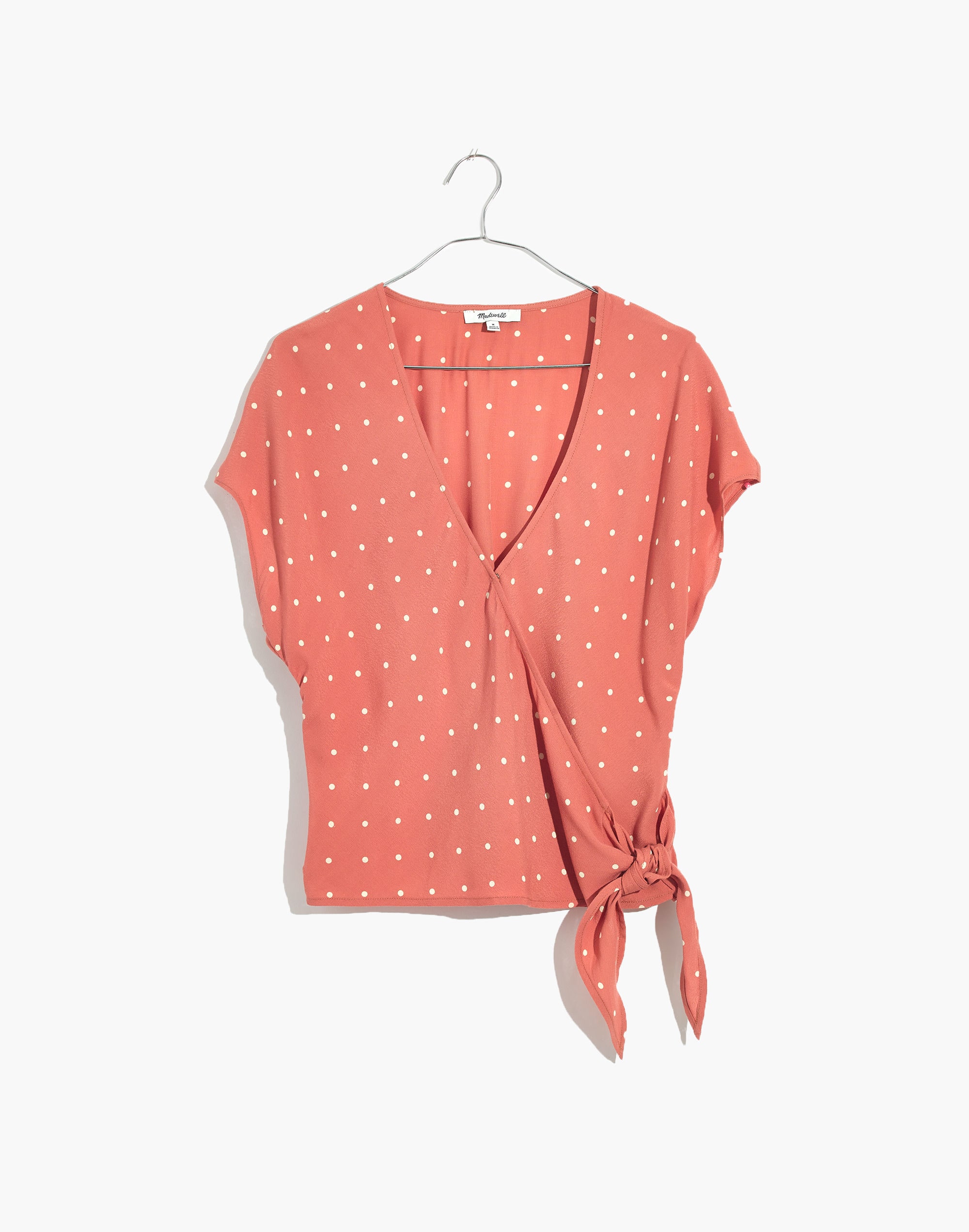 Sash-Tie Wrap Top Polka Dot | Madewell