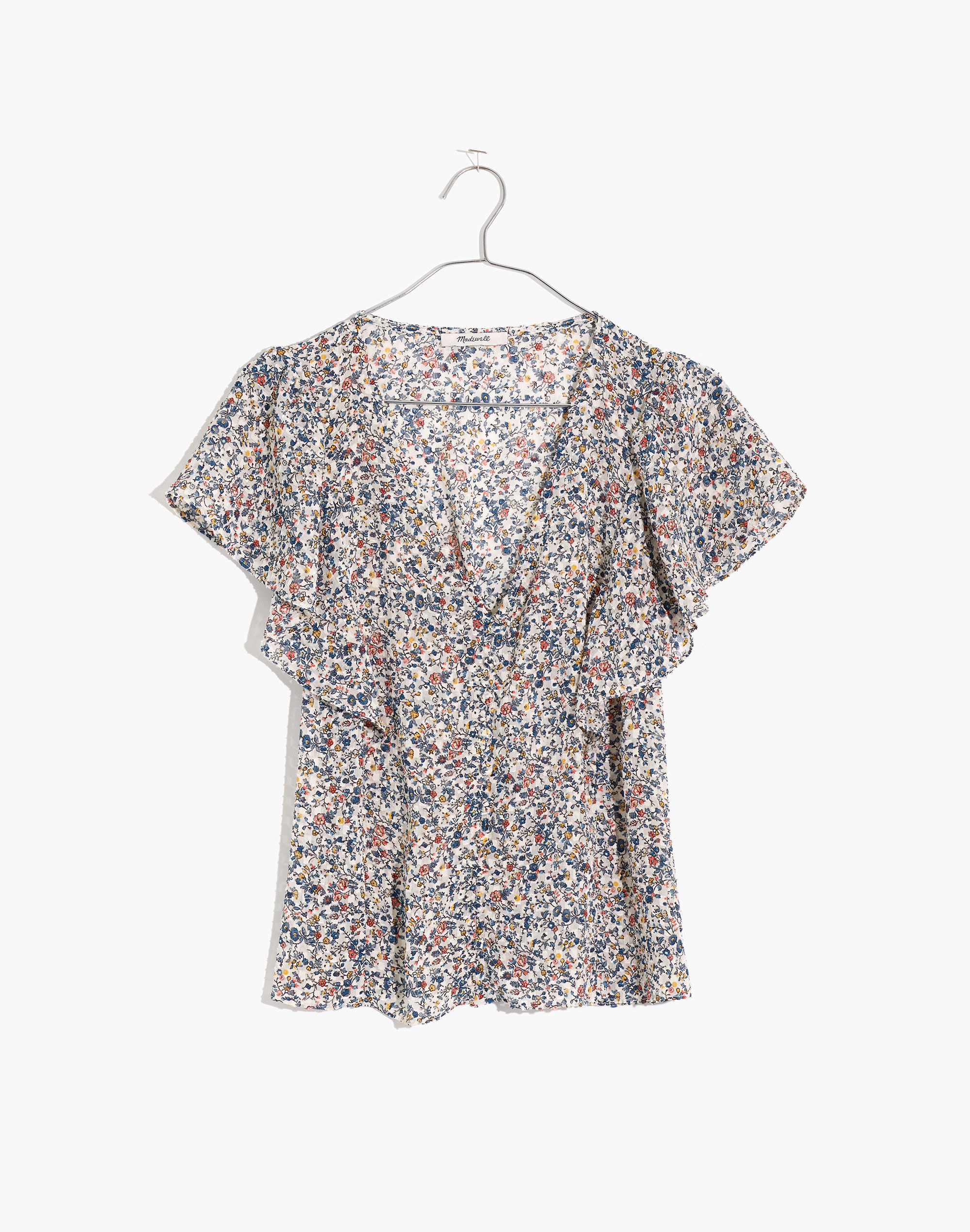 Carmelina Flutter-Sleeve Top Blossoming Vines | Madewell