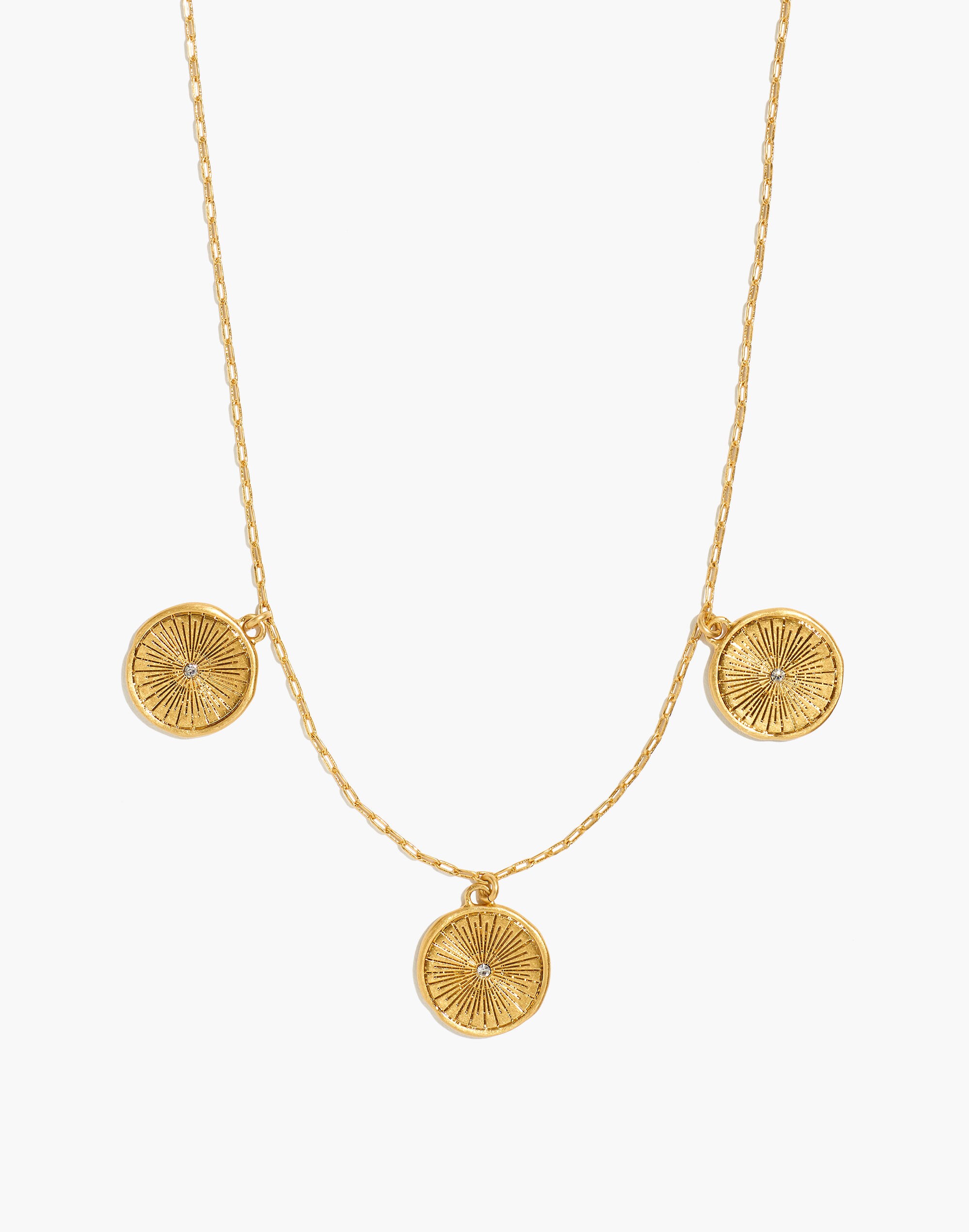 Madewell Coin Layered Necklace Vintage Gold
