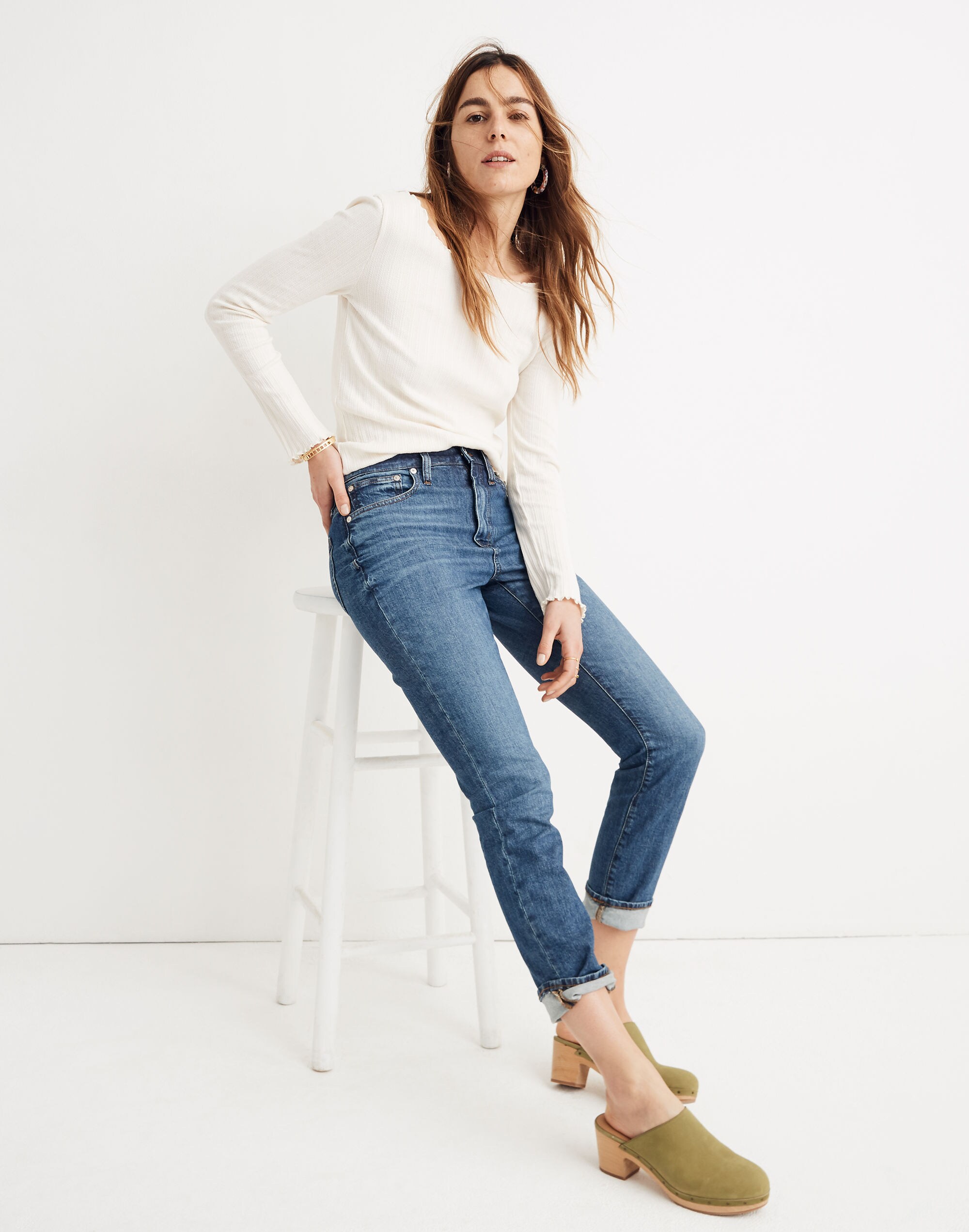 The High-Rise Slim Boyjean Evangeline Wash | Madewell