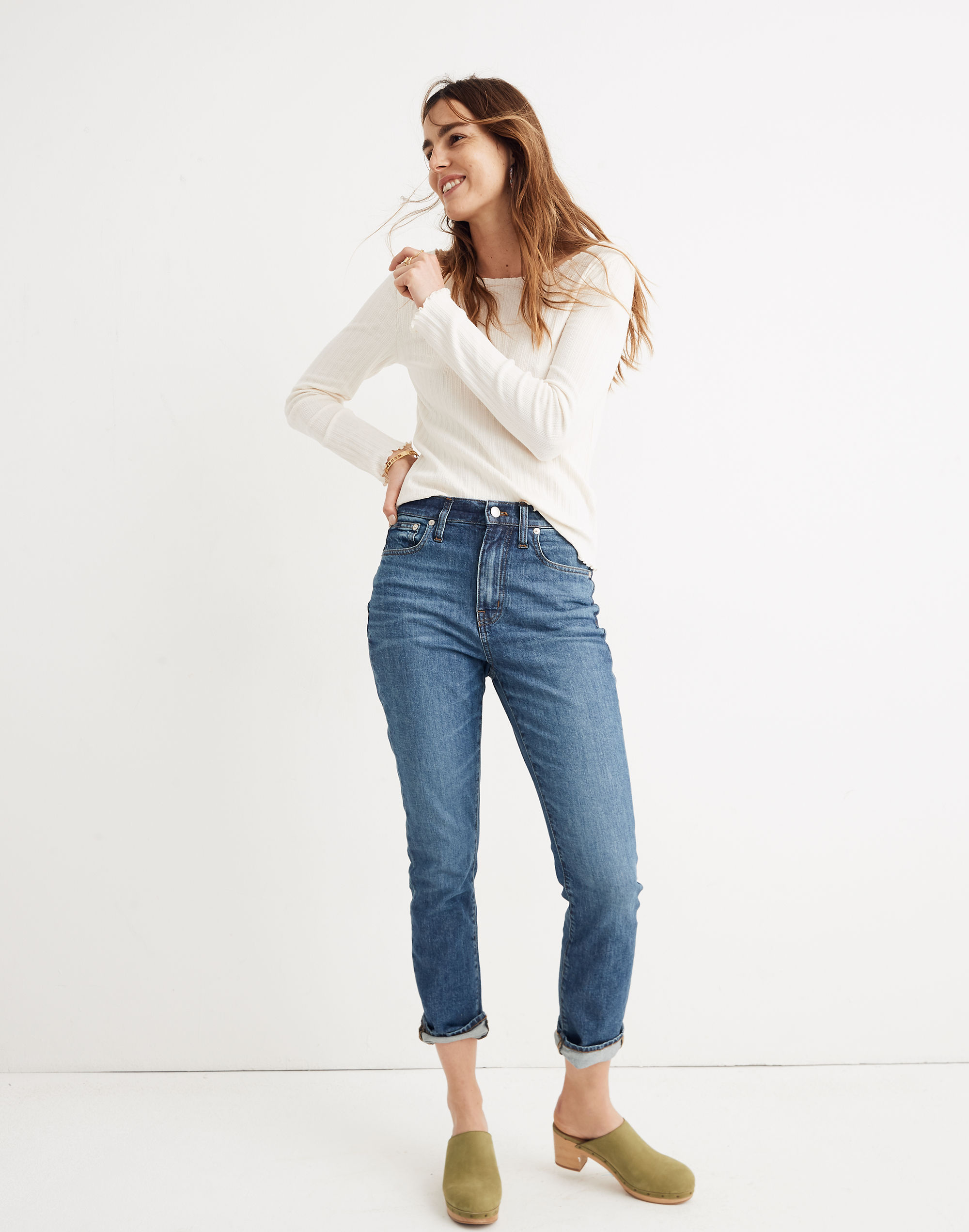 The High-Rise Slim Boyjean Evangeline Wash | Madewell