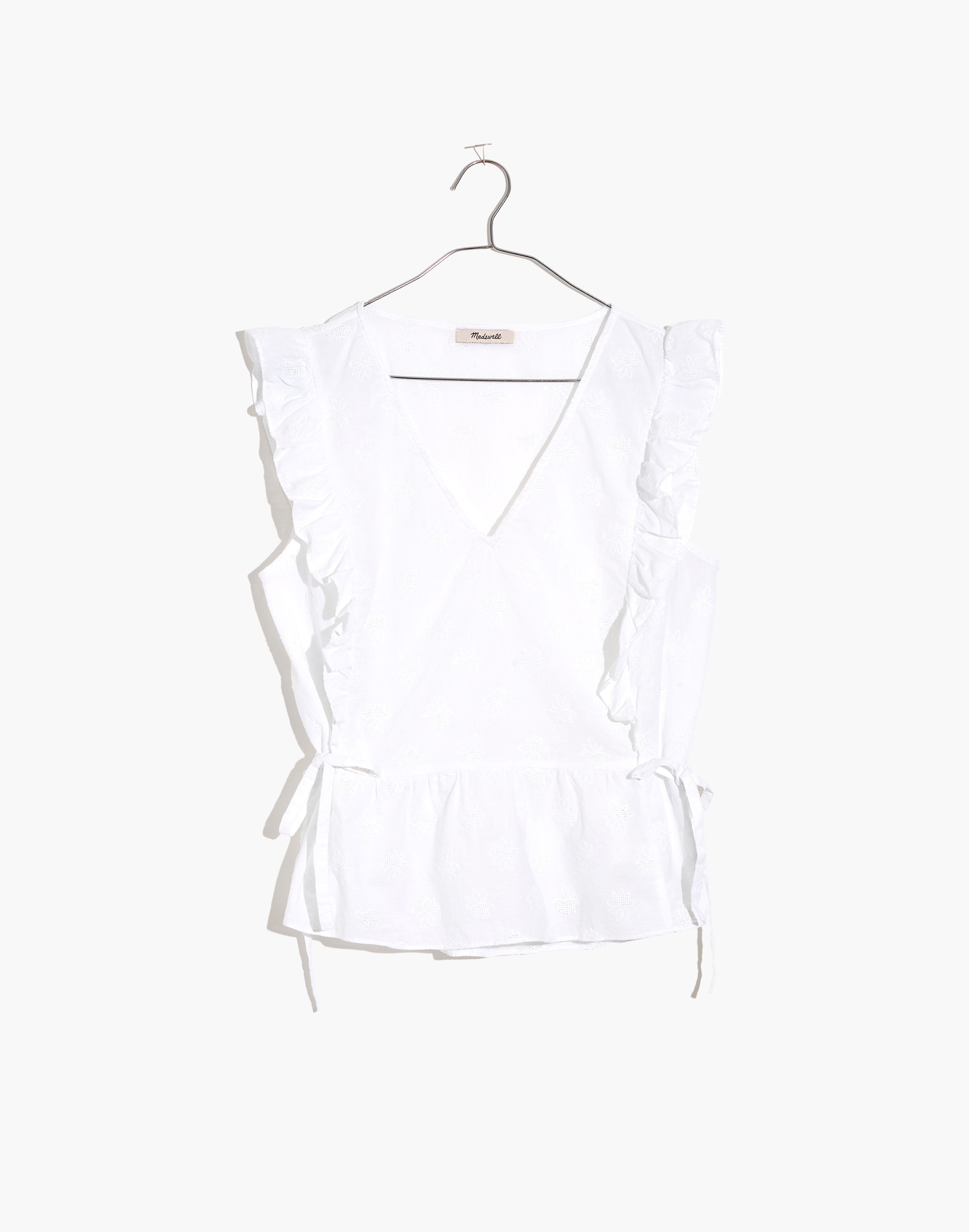 Side-Tie Ruffle Peplum Top | Madewell