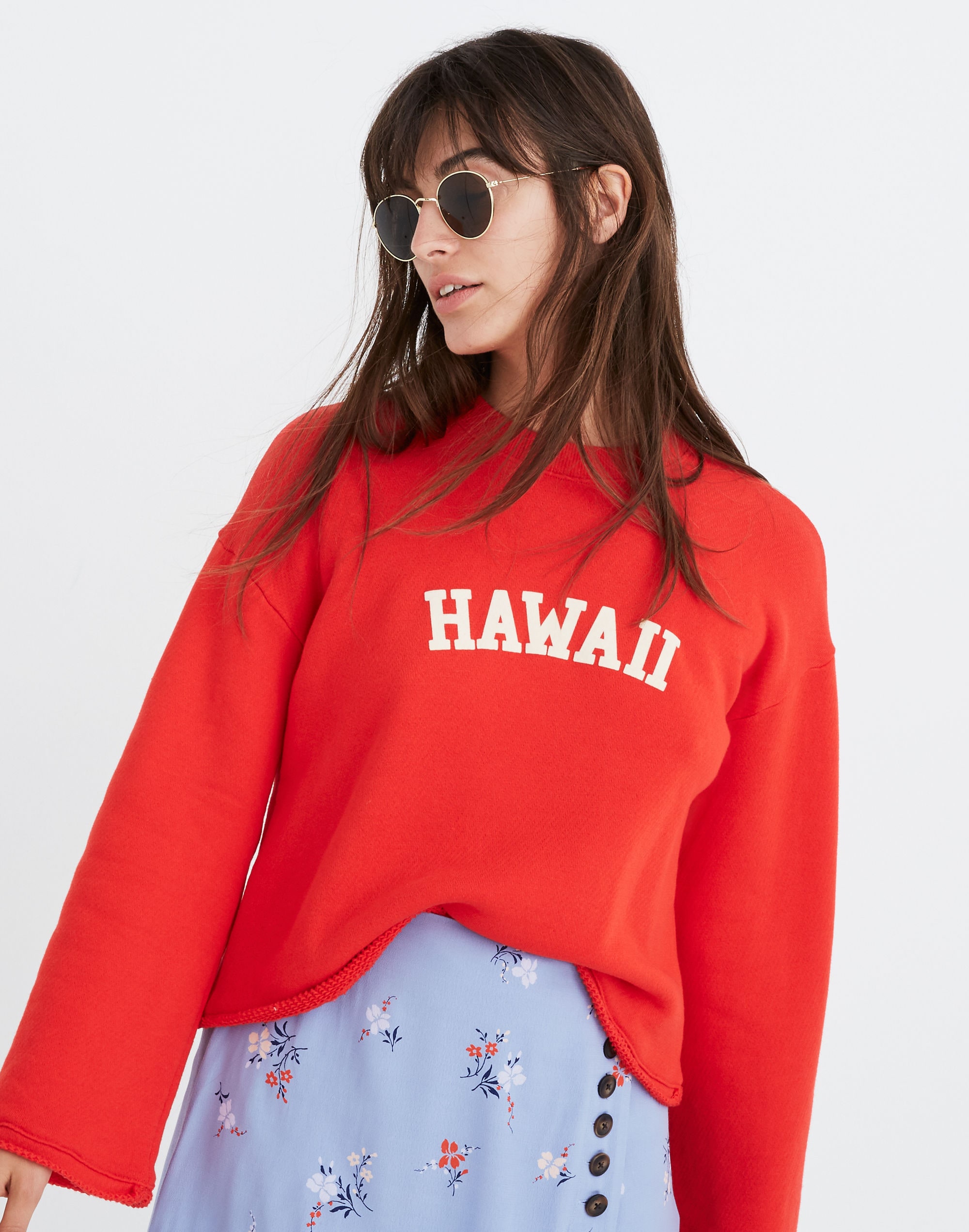 Hawaii Bell-Sleeve Sweatshirt