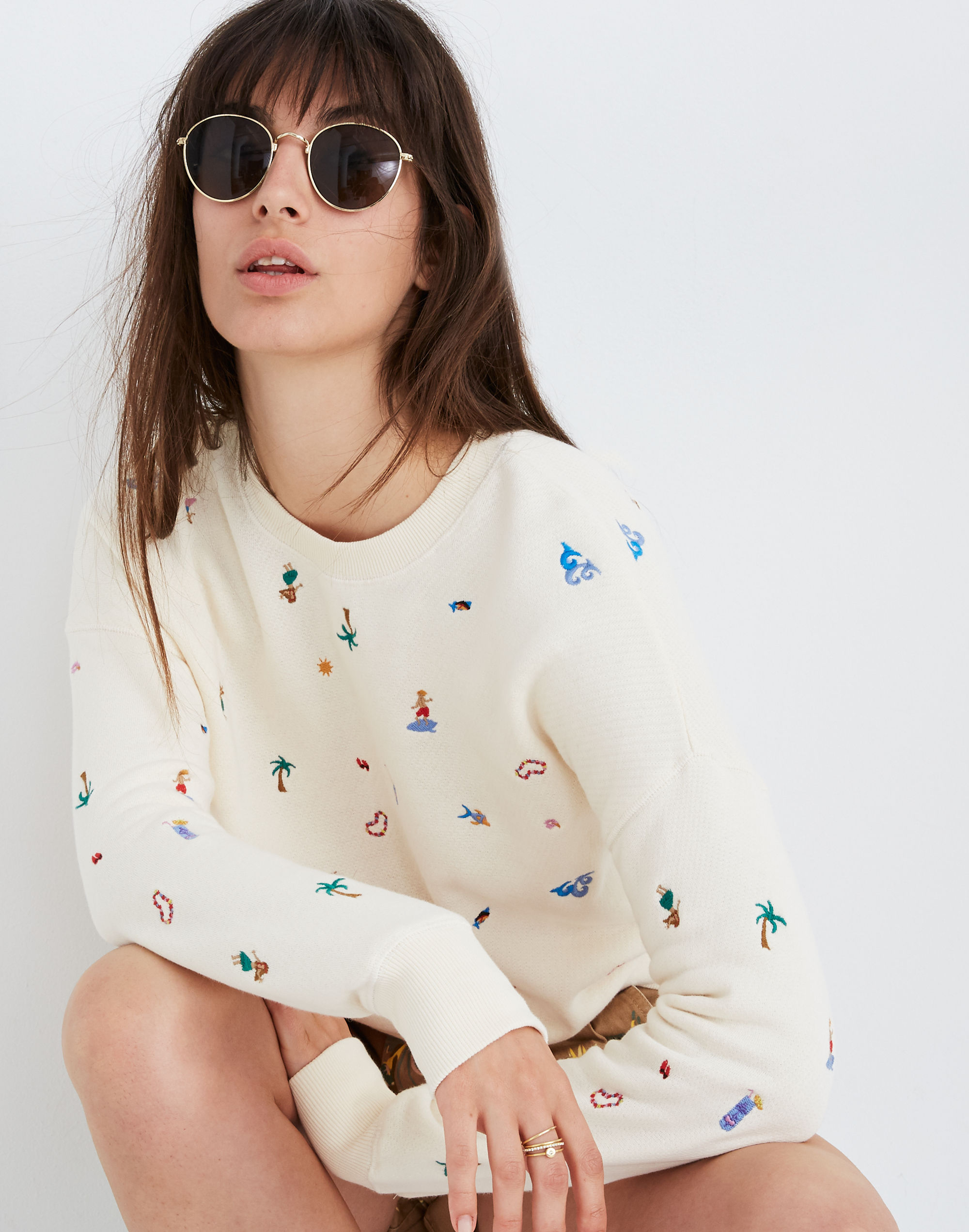 Lei cation Embroidered Mainstay Sweatshirt