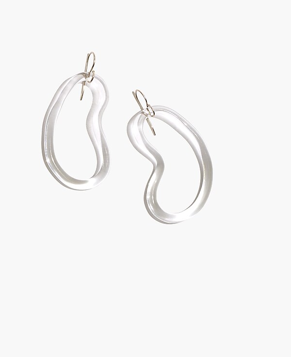 Jane D'Arensbourg Bean Clear Glass Earrings