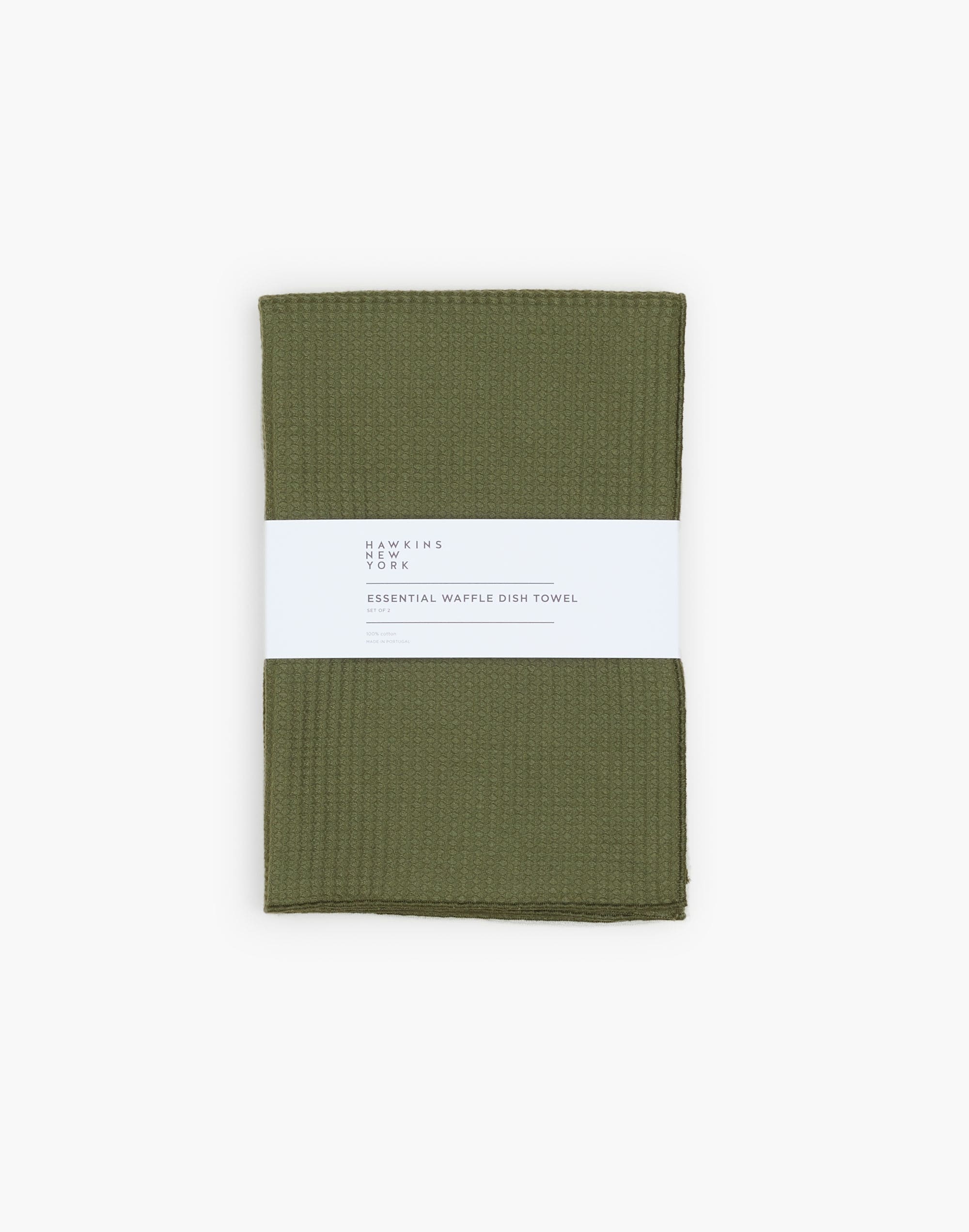 Hawkins New York Essential Yarn Dyed Dish Towel Set | Olive & Sage