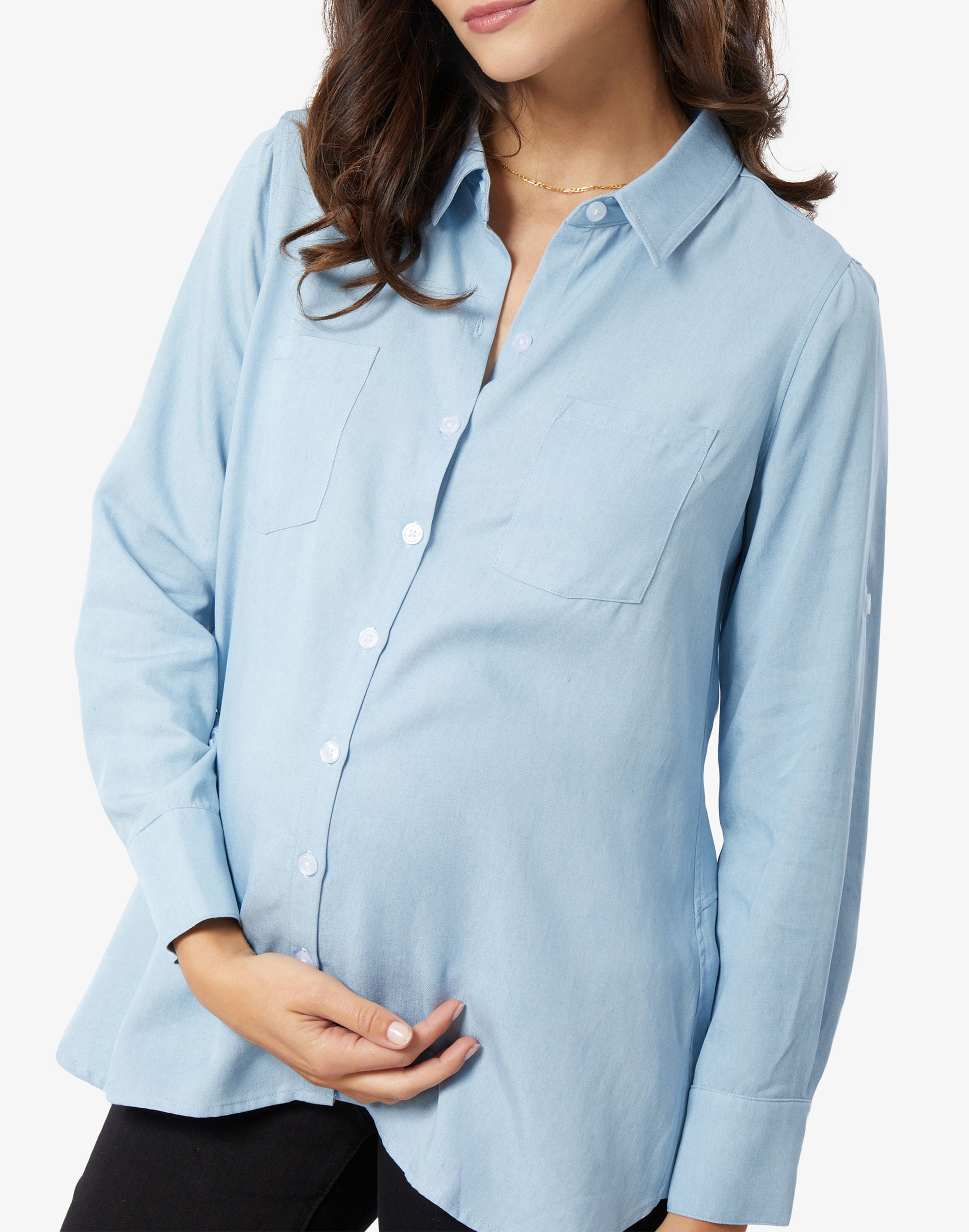 Ingrid and Isabel Button Down Chambray Shirt | Madewell