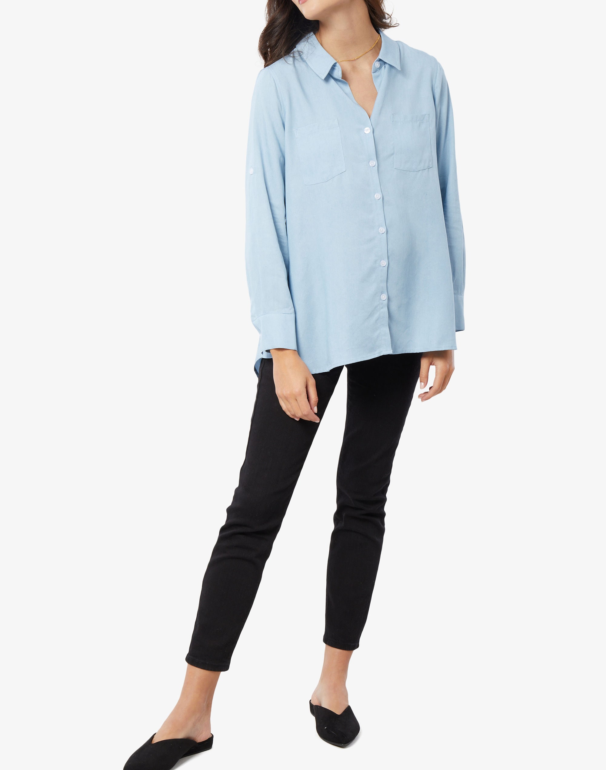 Ingrid and Isabel Button Down Chambray Shirt | Madewell