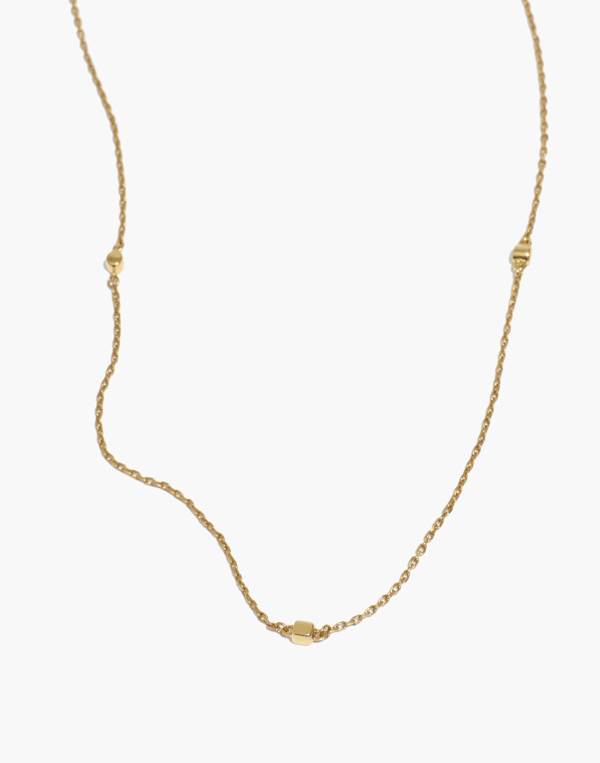 Delicate Collection Demi-Fine 14k Plated Cube Chain Necklace | Madewell