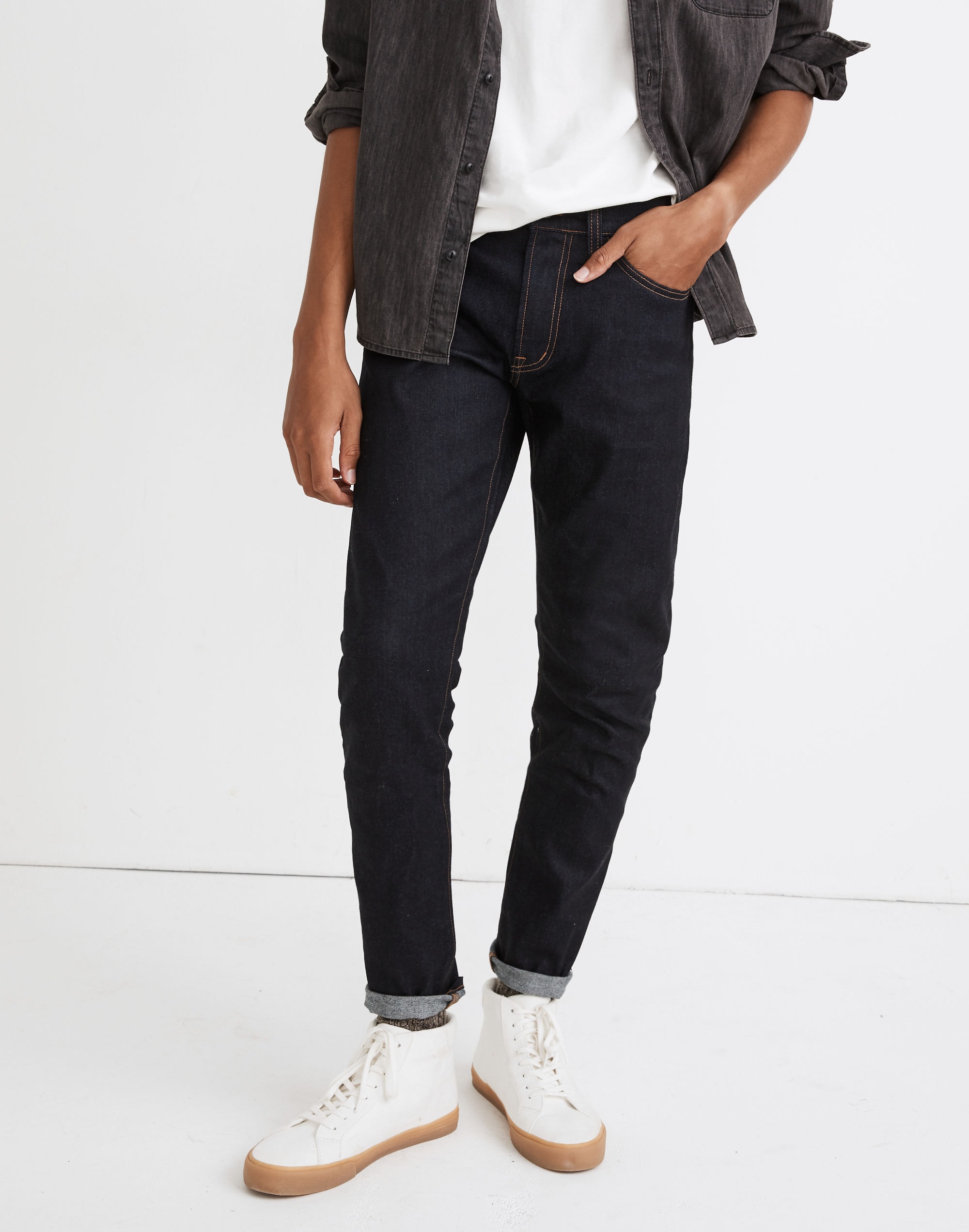 Skinny Authentic Flex Selvedge Jeans in Resin Rinse | Madewell