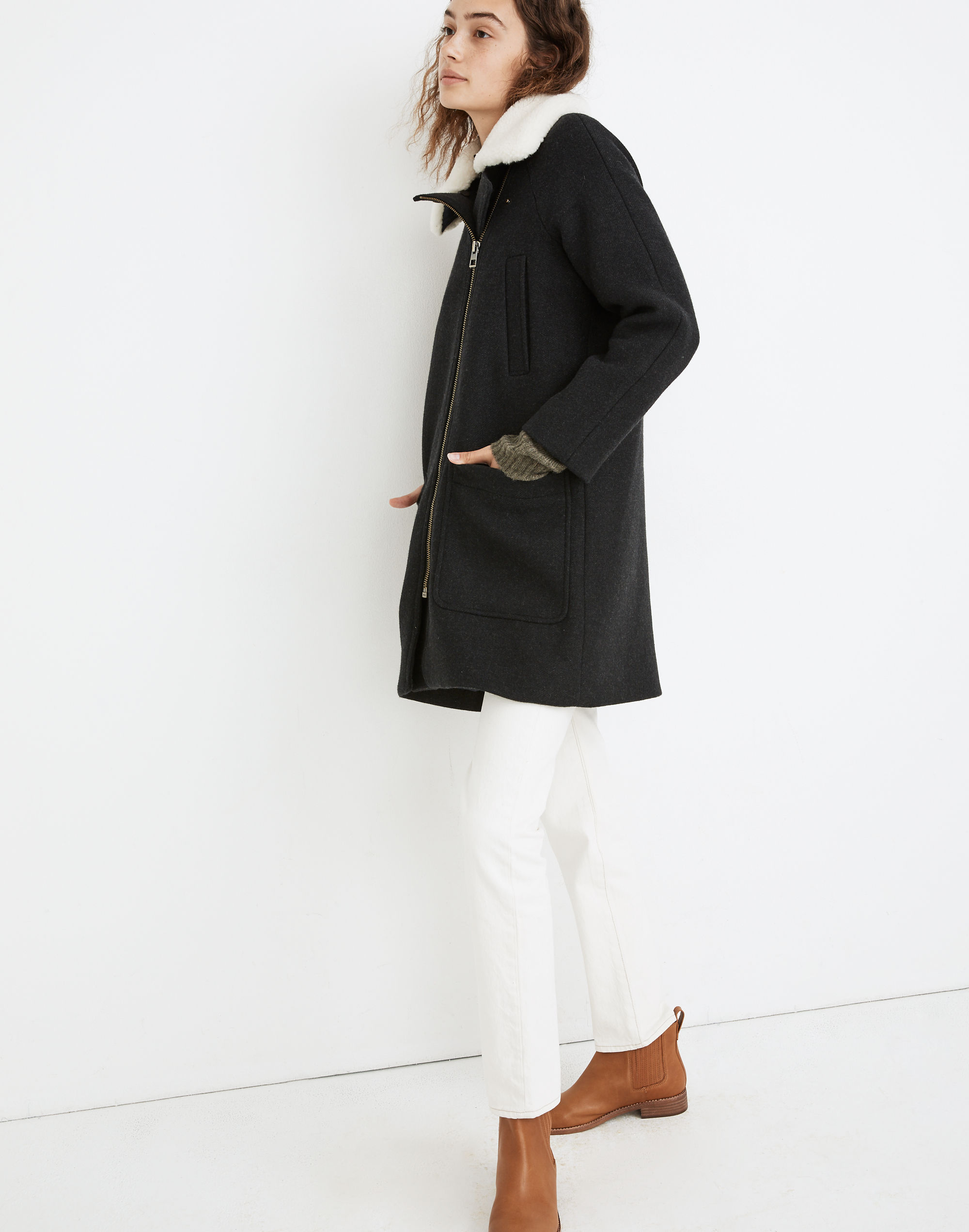 Eldridge Zip Coat Insuluxe Fabric | Madewell