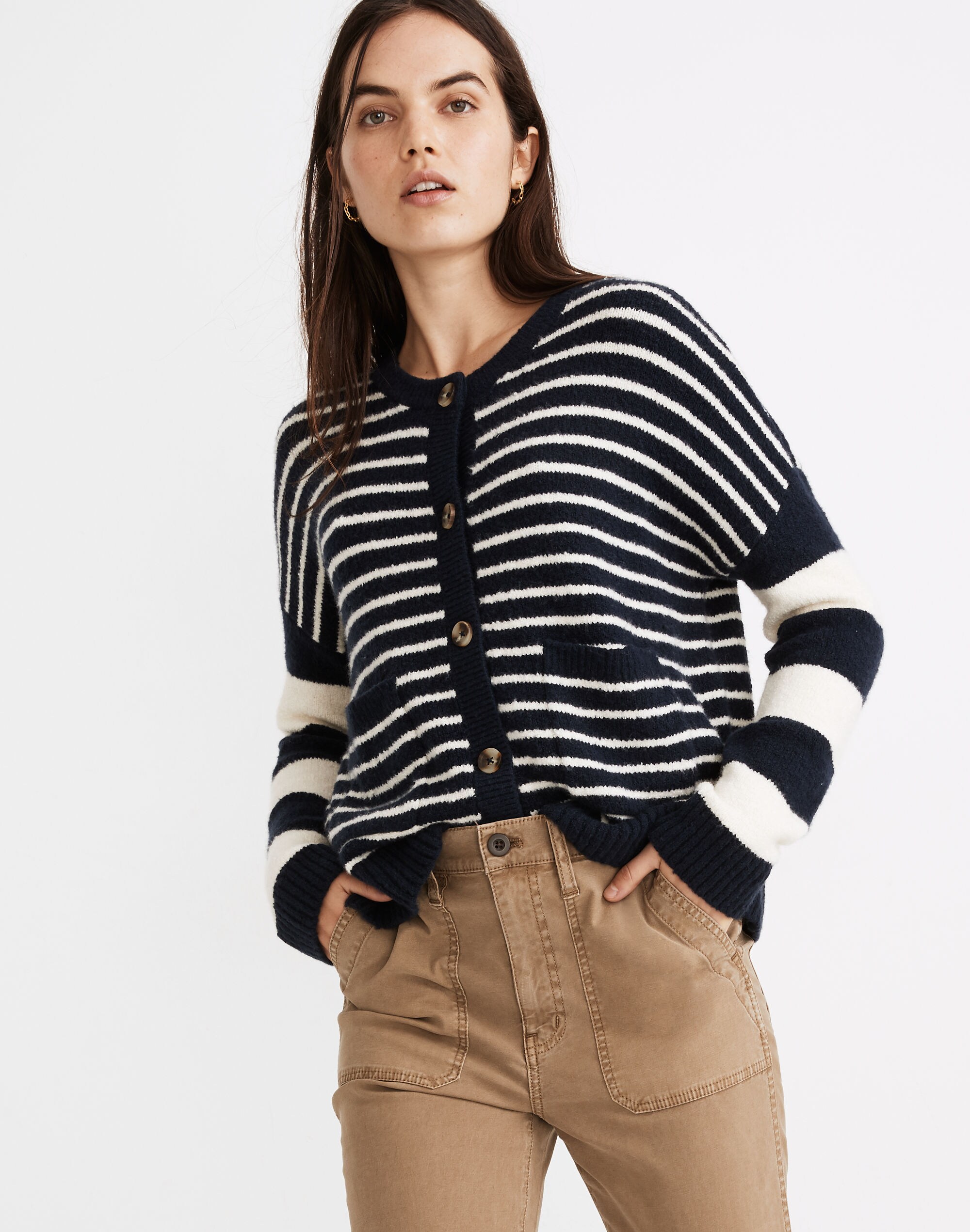 Women's Stripe-Play Colburne Cardigan Sweater | Madewell