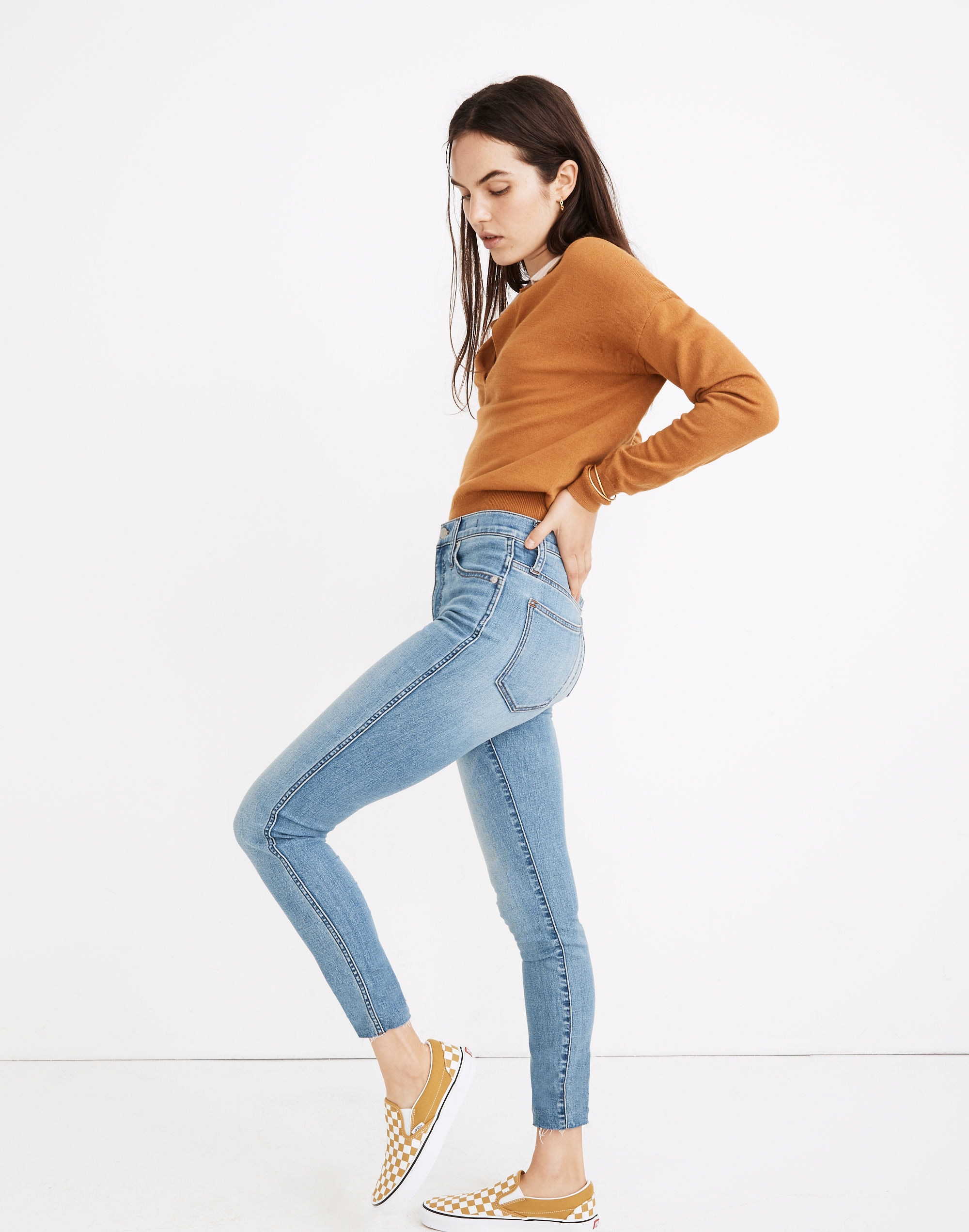 Tall 10" High-Rise Skinny Jeans in Highview Wash: Raw-Hem Edition | Madewell