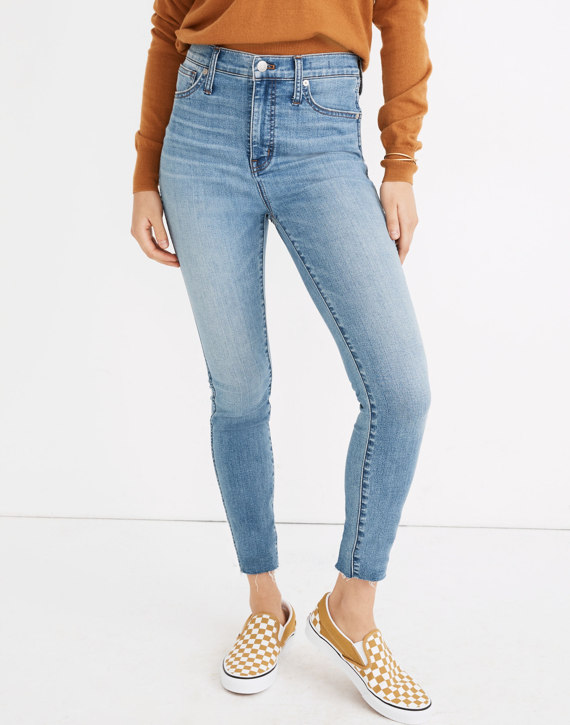 Tall 10" High-Rise Skinny Jeans in Highview Wash: Raw-Hem Edition | Madewell