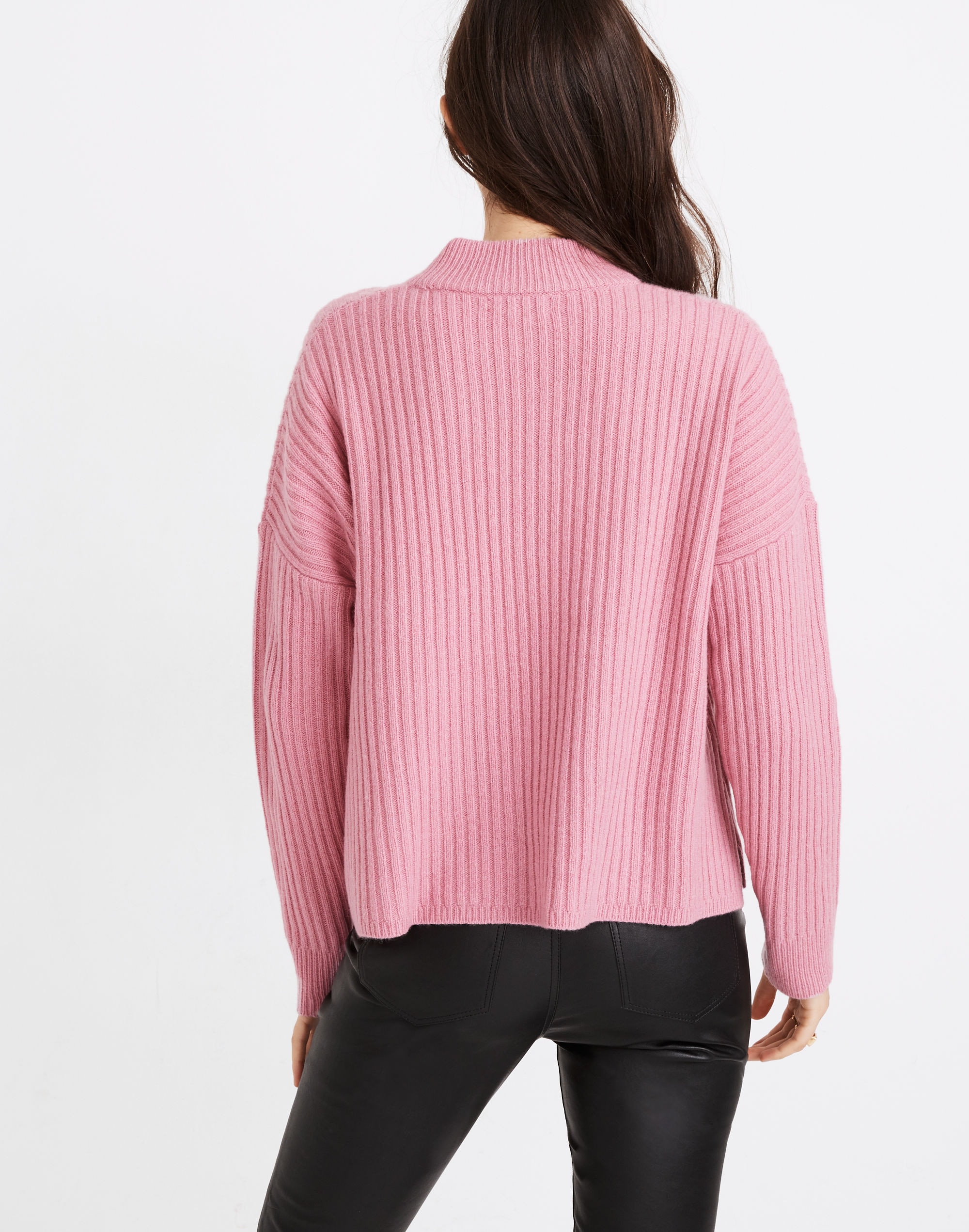 (Re)sourced Cashmere Ribbed Mockneck Pullover Sweater | Madewell