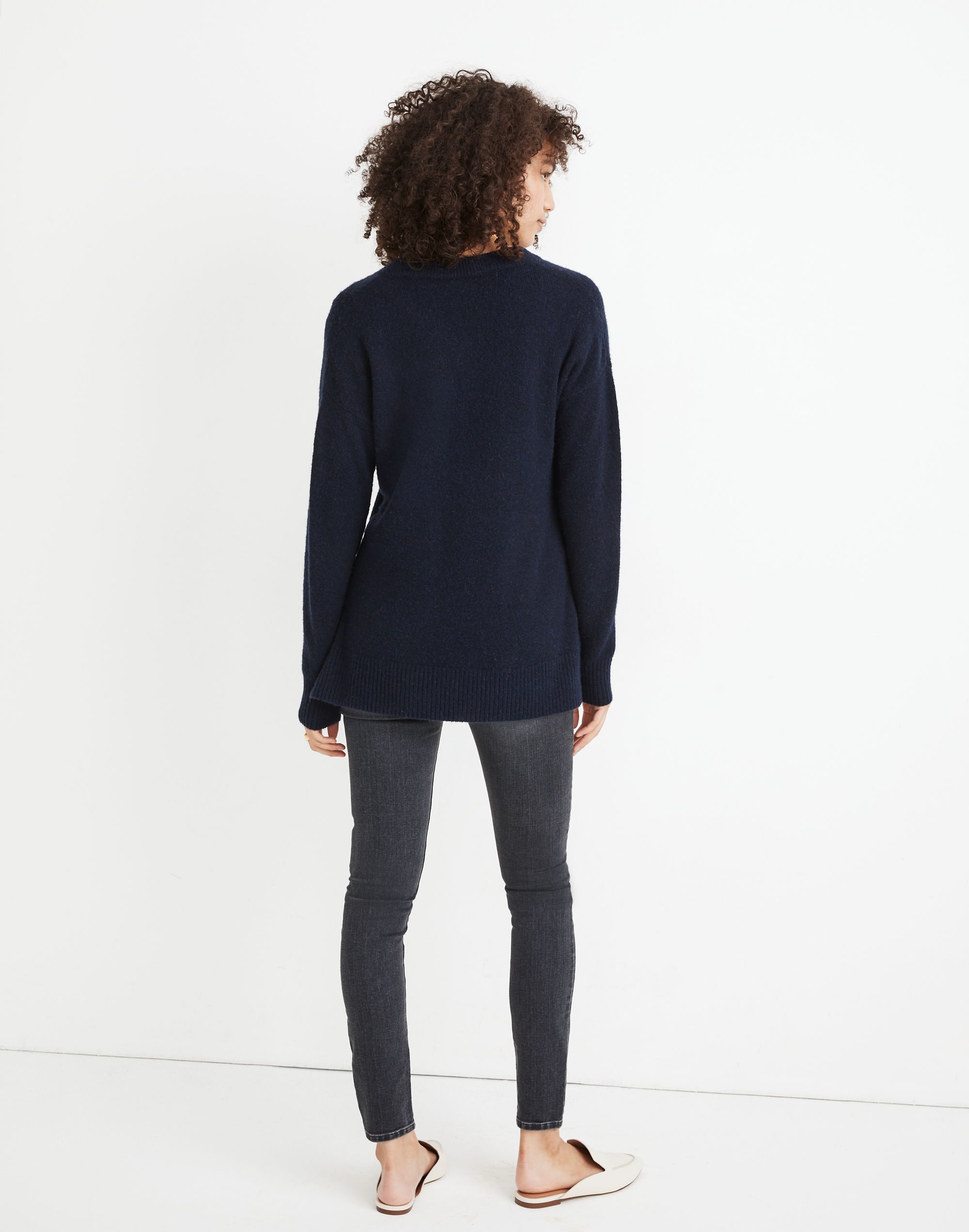 Bartlett V-Neck Pullover Sweater Coziest Yarn | Madewell