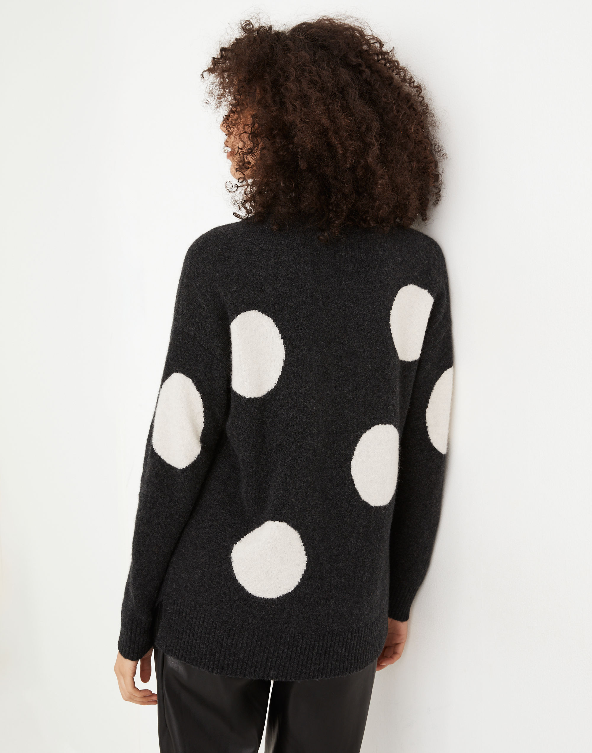 Dotted Bartlett V-Neck Pullover Sweater Coziest Yarn | Madewell