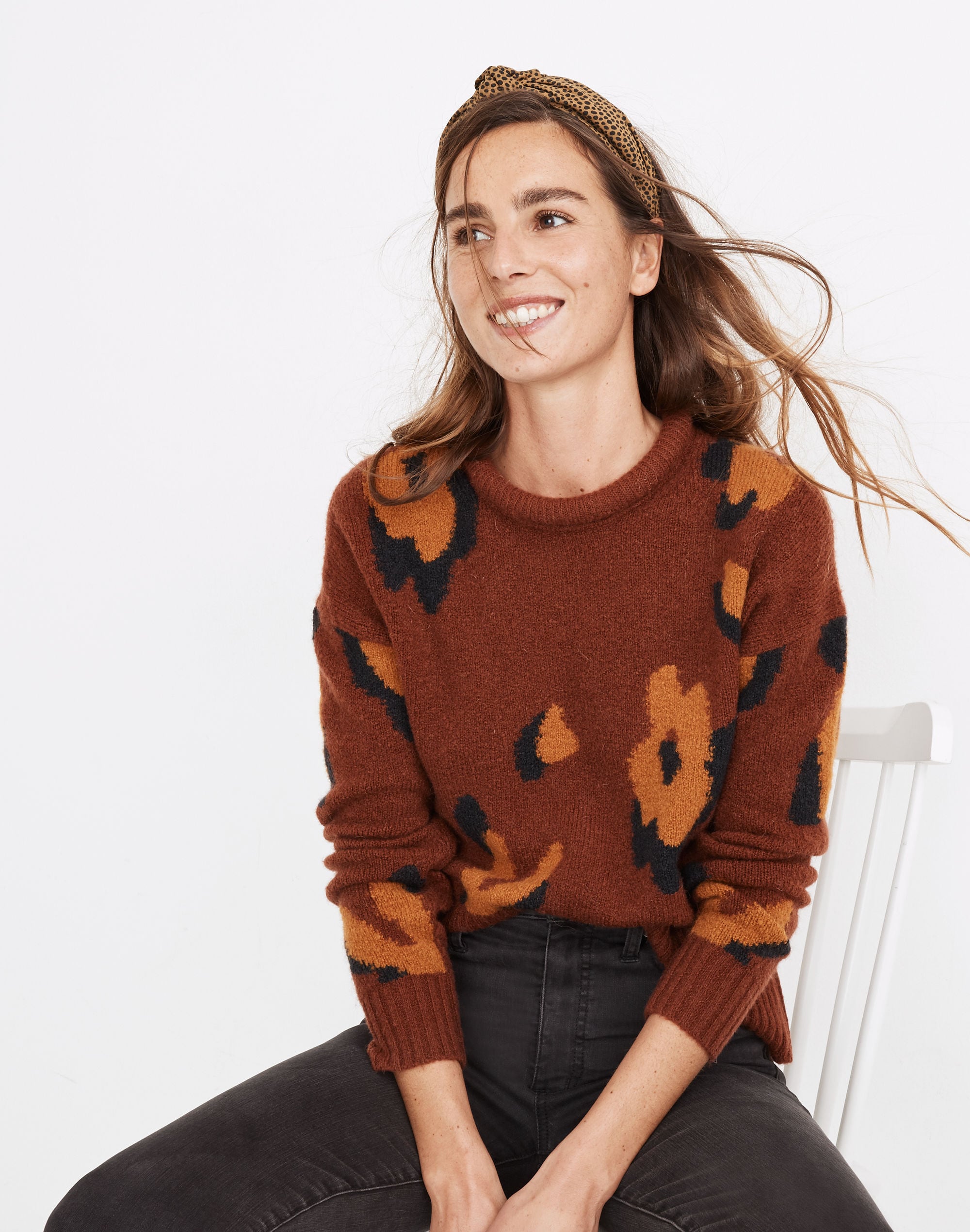 Madewell leopard hot sale sweatshirt