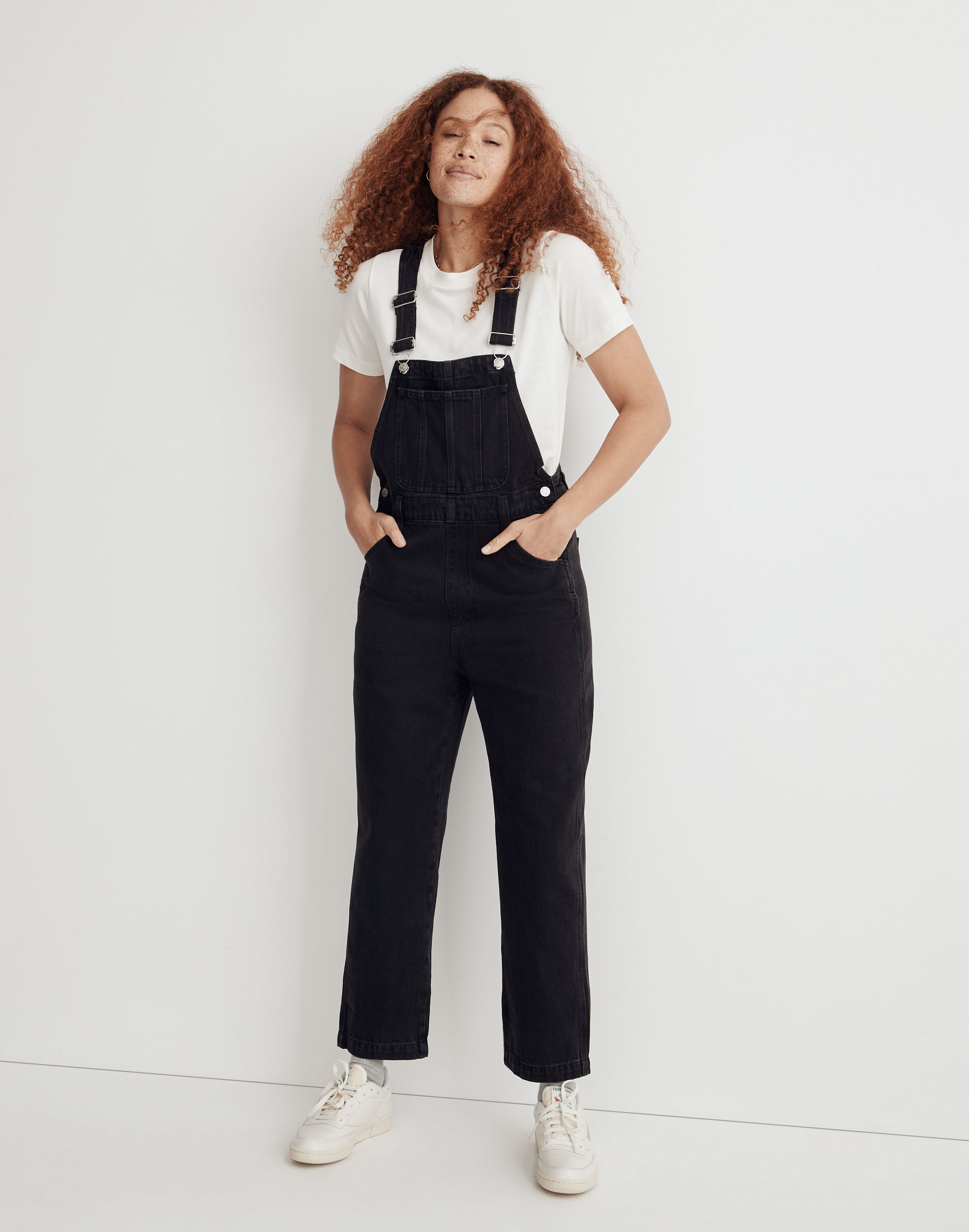 Madewell black sale skinny overalls