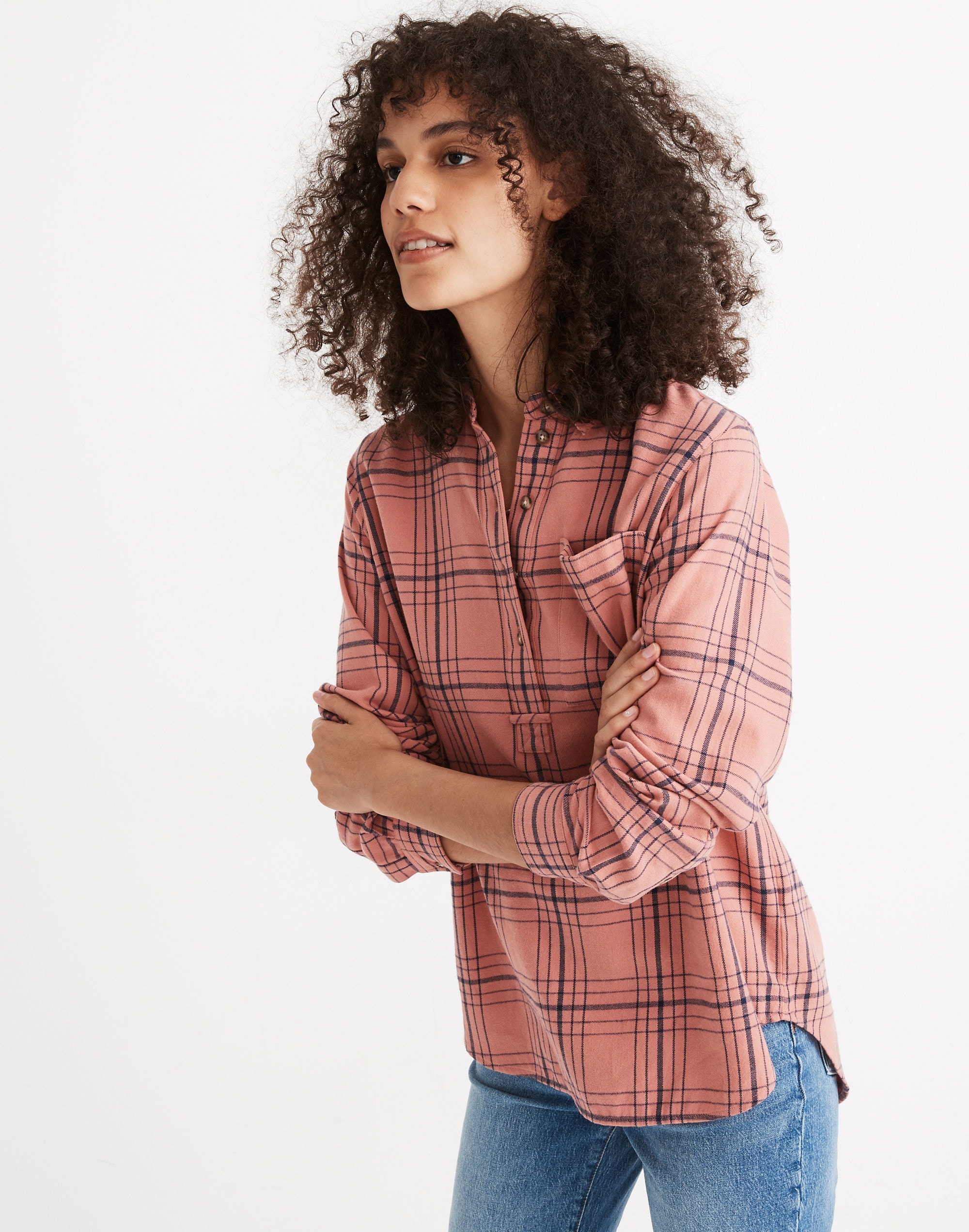 Flannel Popover Shirt Colcord Plaid | Madewell