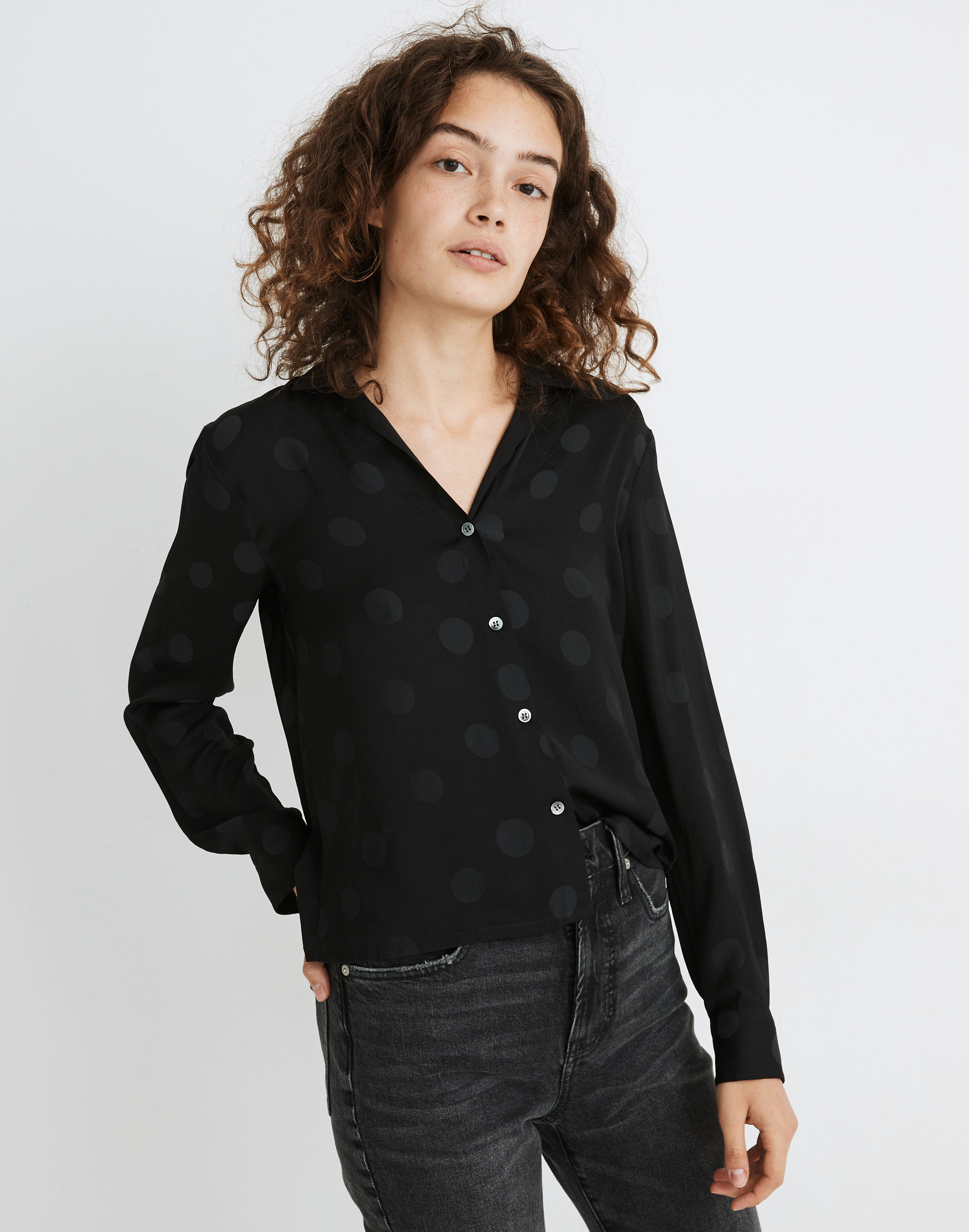 Jacquard Dot Pajama Shirt | Madewell