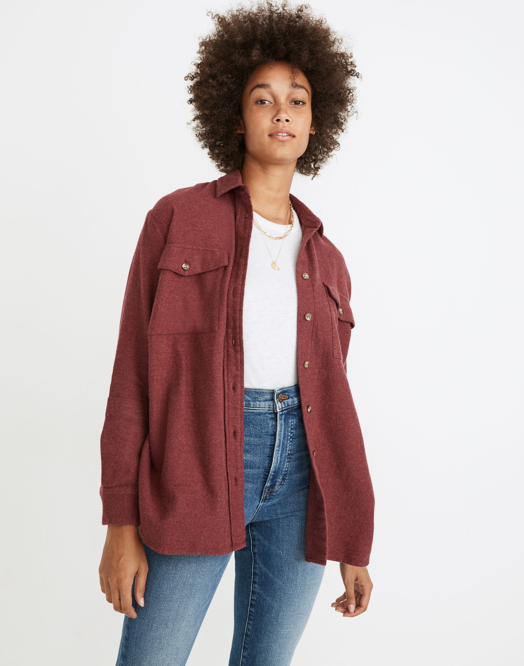 Flannel Flap-Pocket Oversized Ex-Boyfriend Shirt | Madewell