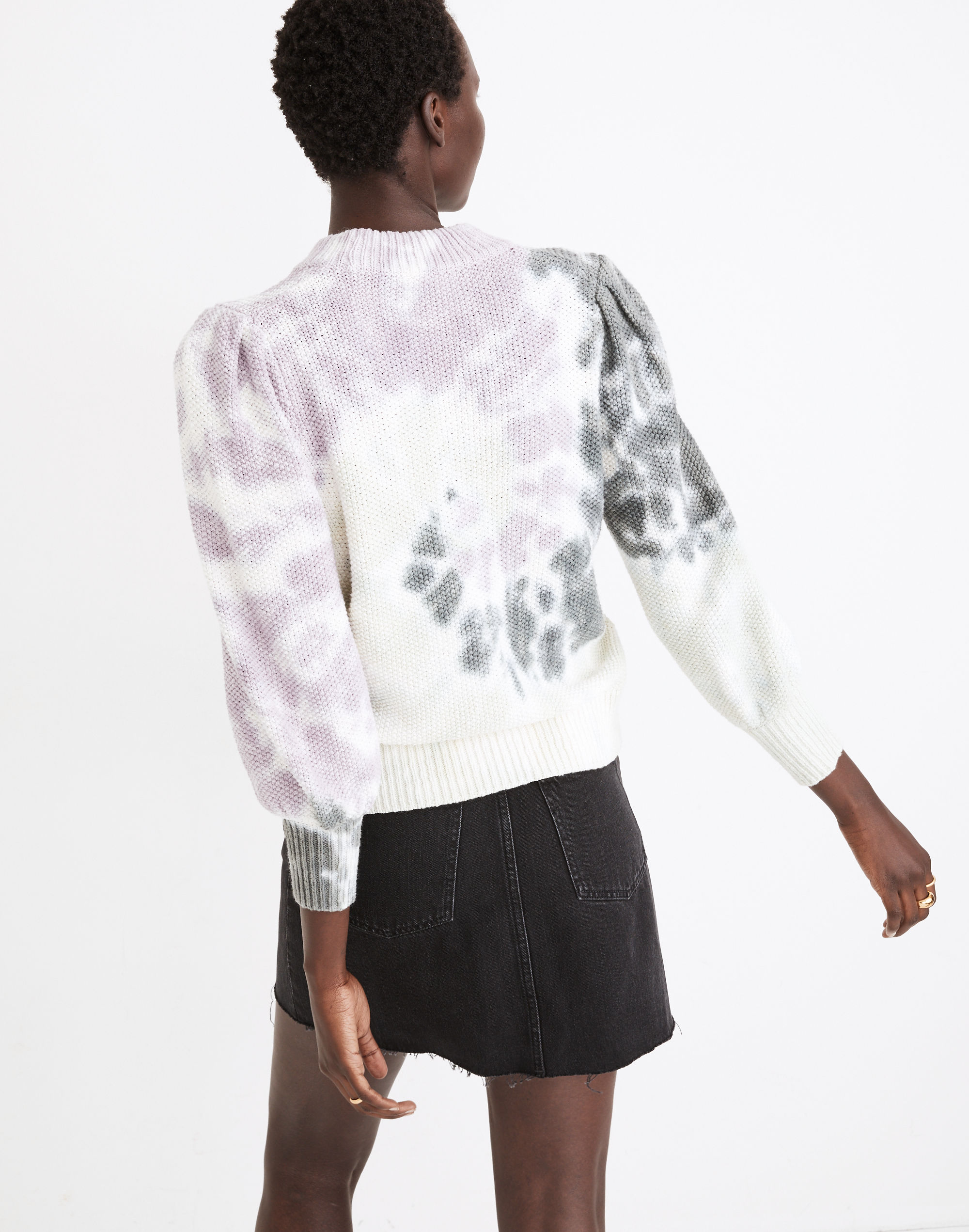 Tie-Dye Puff-Sleeve Sweater | Madewell