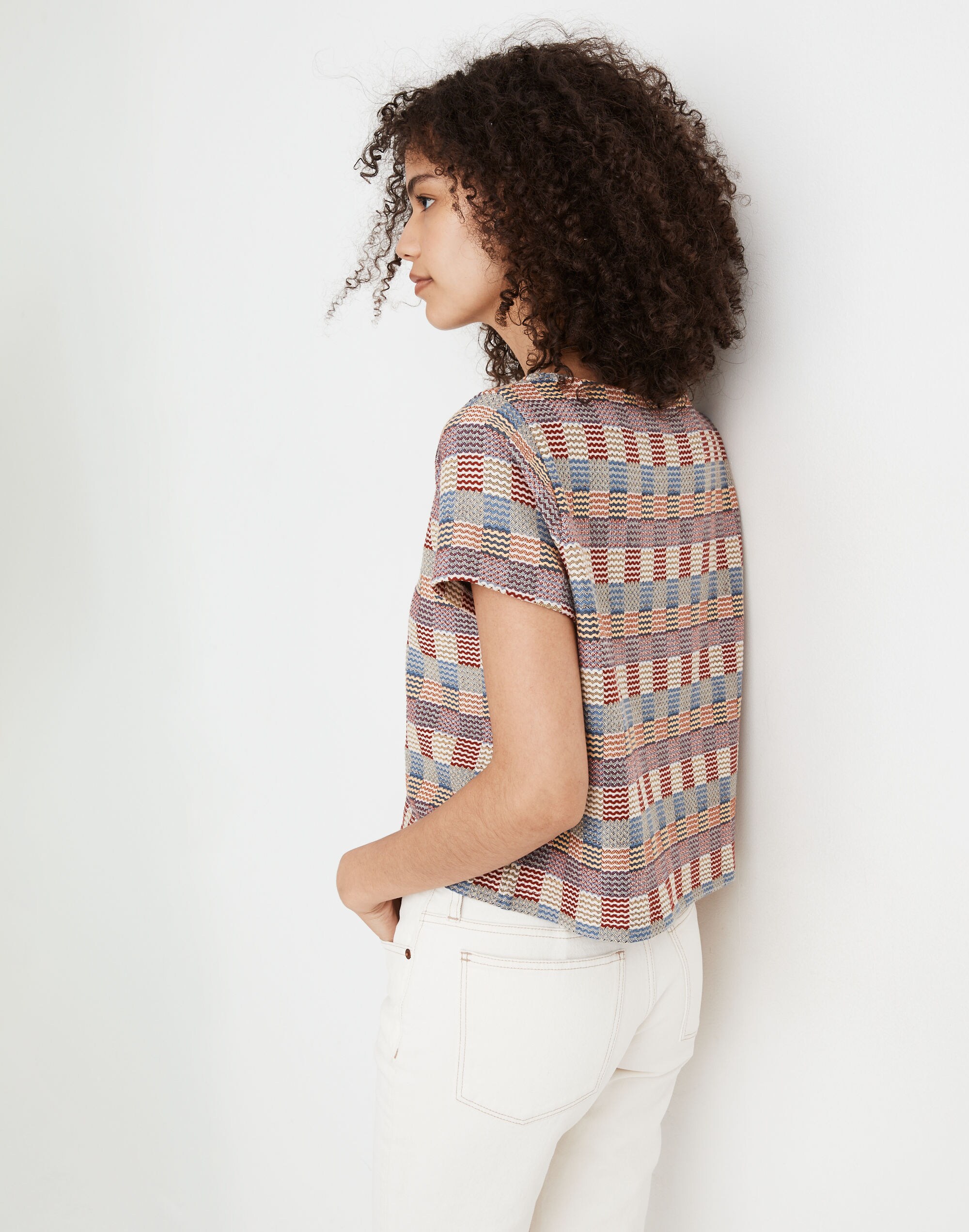 Checked Jacquard Setlist Boxy Tee | Madewell