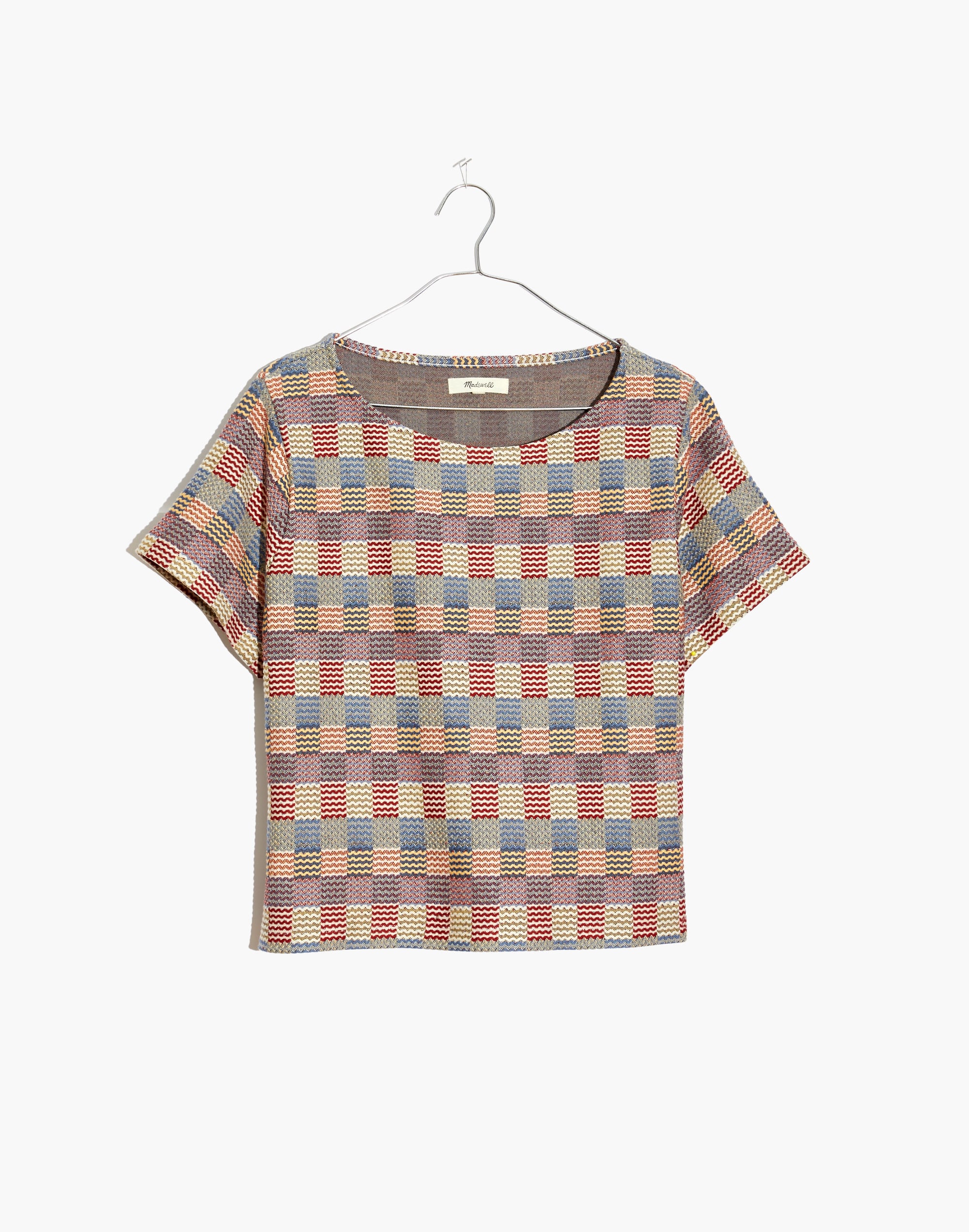 Checked Jacquard Setlist Boxy Tee | Madewell