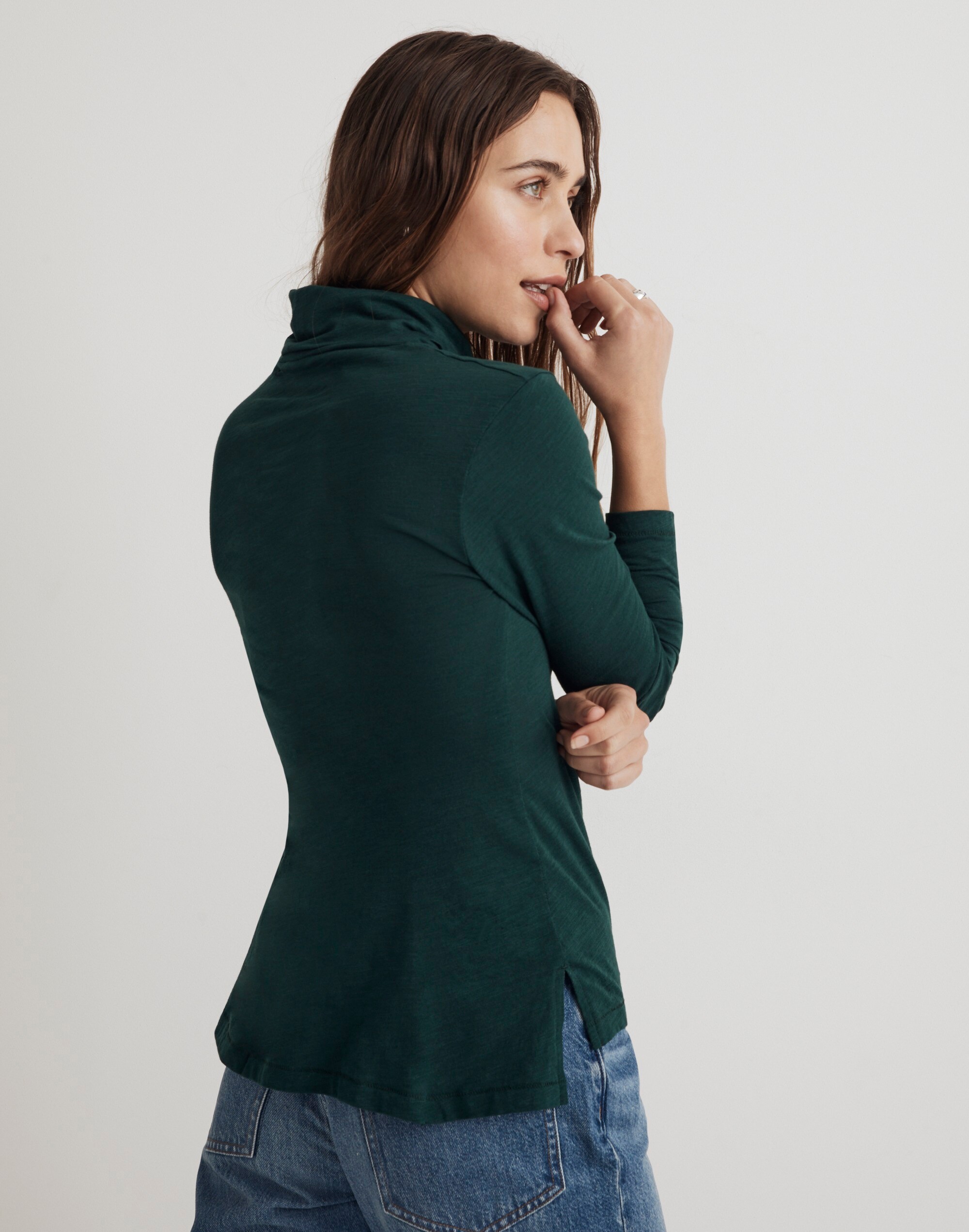 Whisper Cotton Turtleneck Tee | Madewell