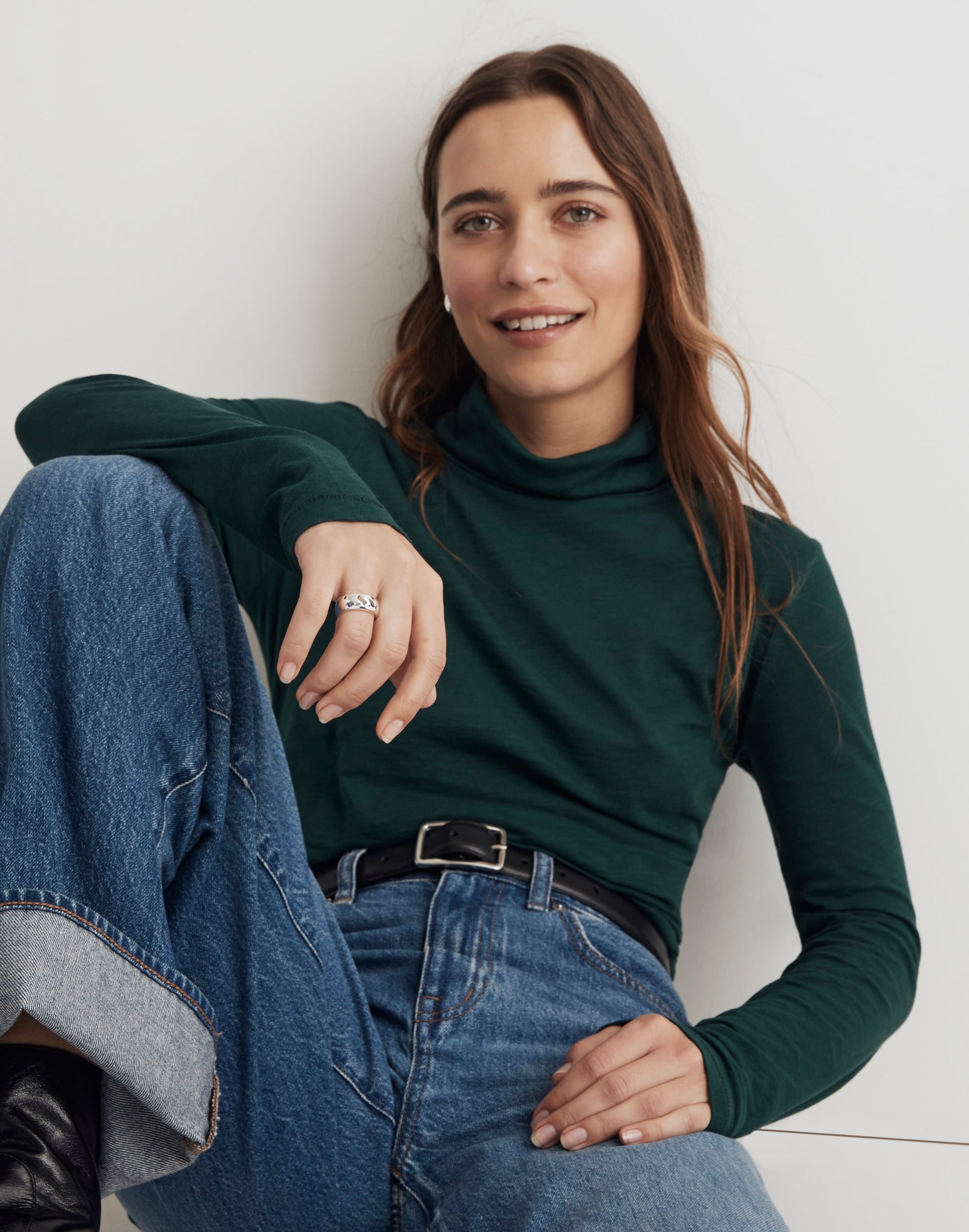 Whisper Cotton Turtleneck Tee | Madewell