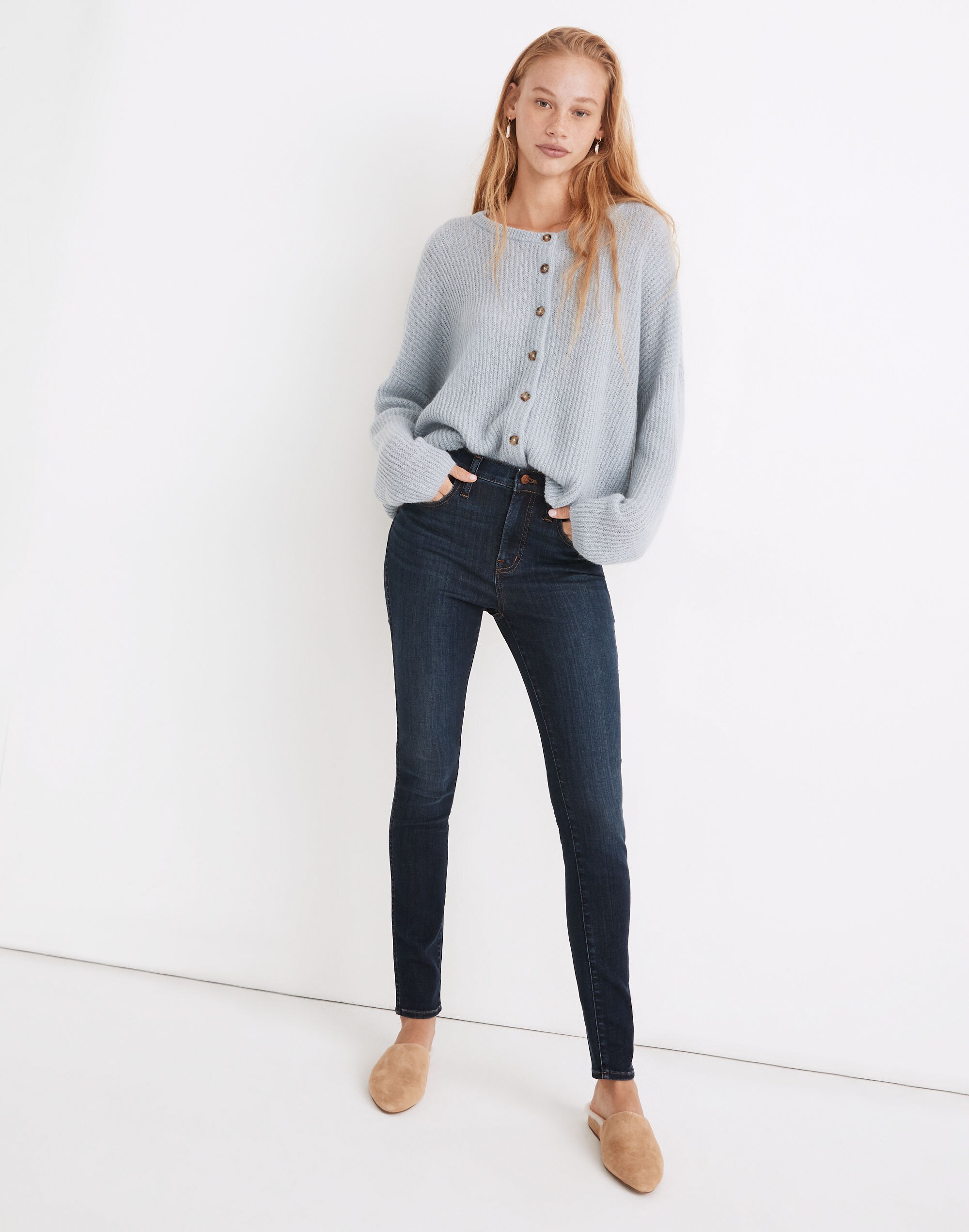 10 High-Rise Skinny Jeans in Woodland Wash: TENCEL™ Denim Edition