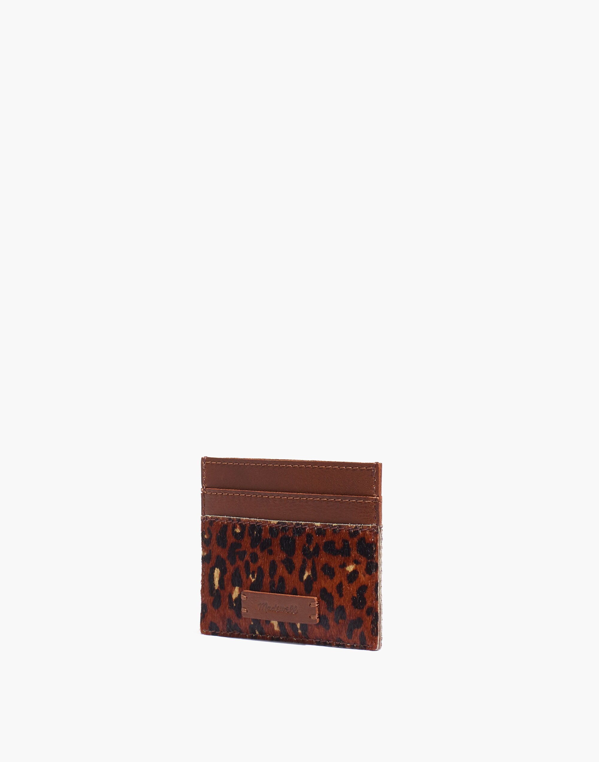 The Leather Card Case: Painted Leopard Calf Hair Edition | Madewell