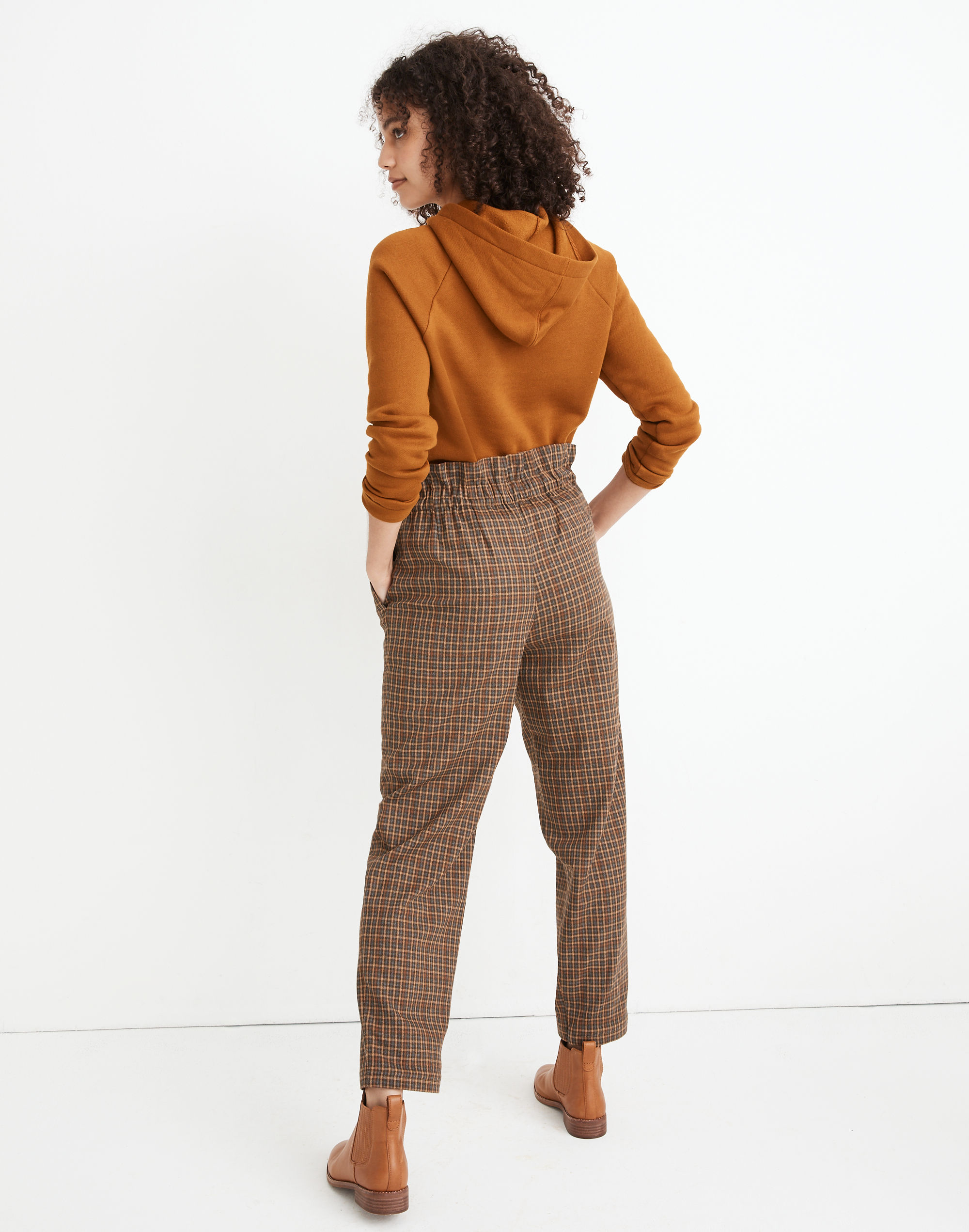 Plaid Paperbag Tapered Pants | Madewell