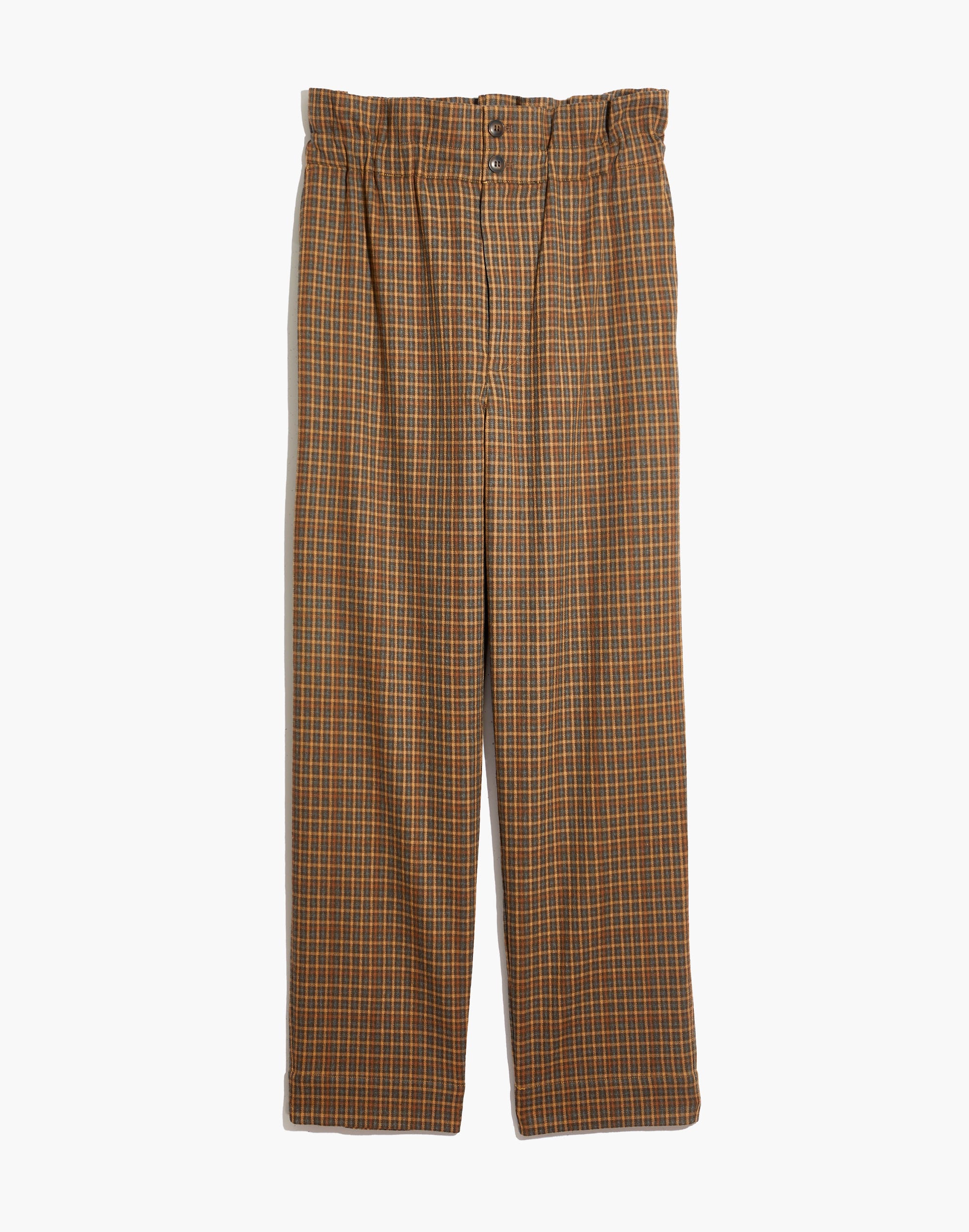 Plaid Paperbag Tapered Pants | Madewell