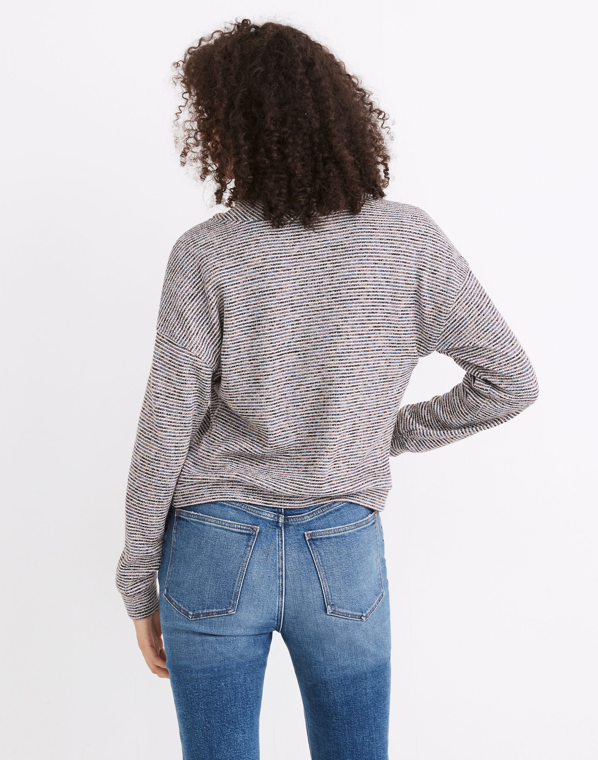 Textured Turtleneck Top in Rainbow Rib | Madewell