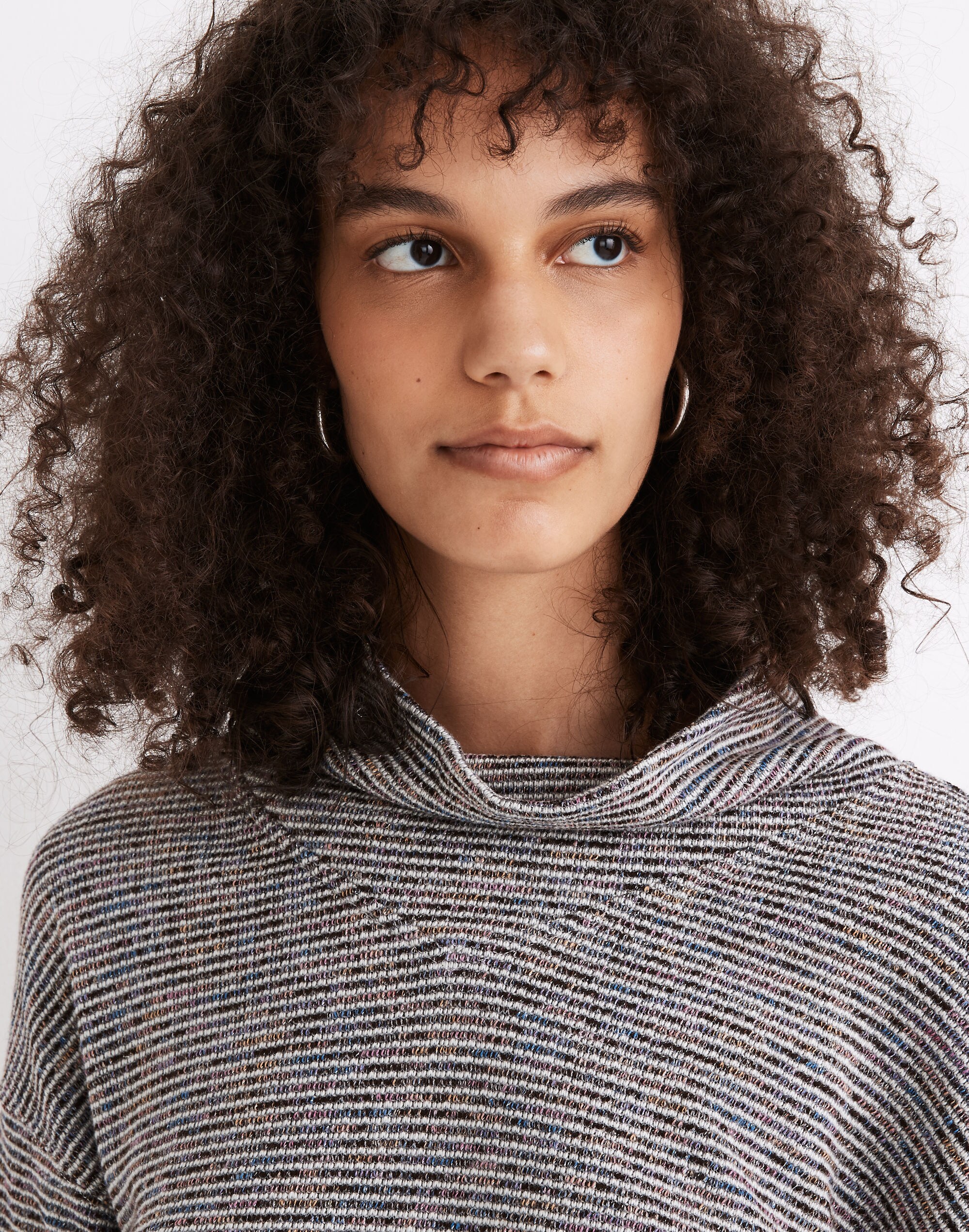 Textured Turtleneck Top in Rainbow Rib | Madewell