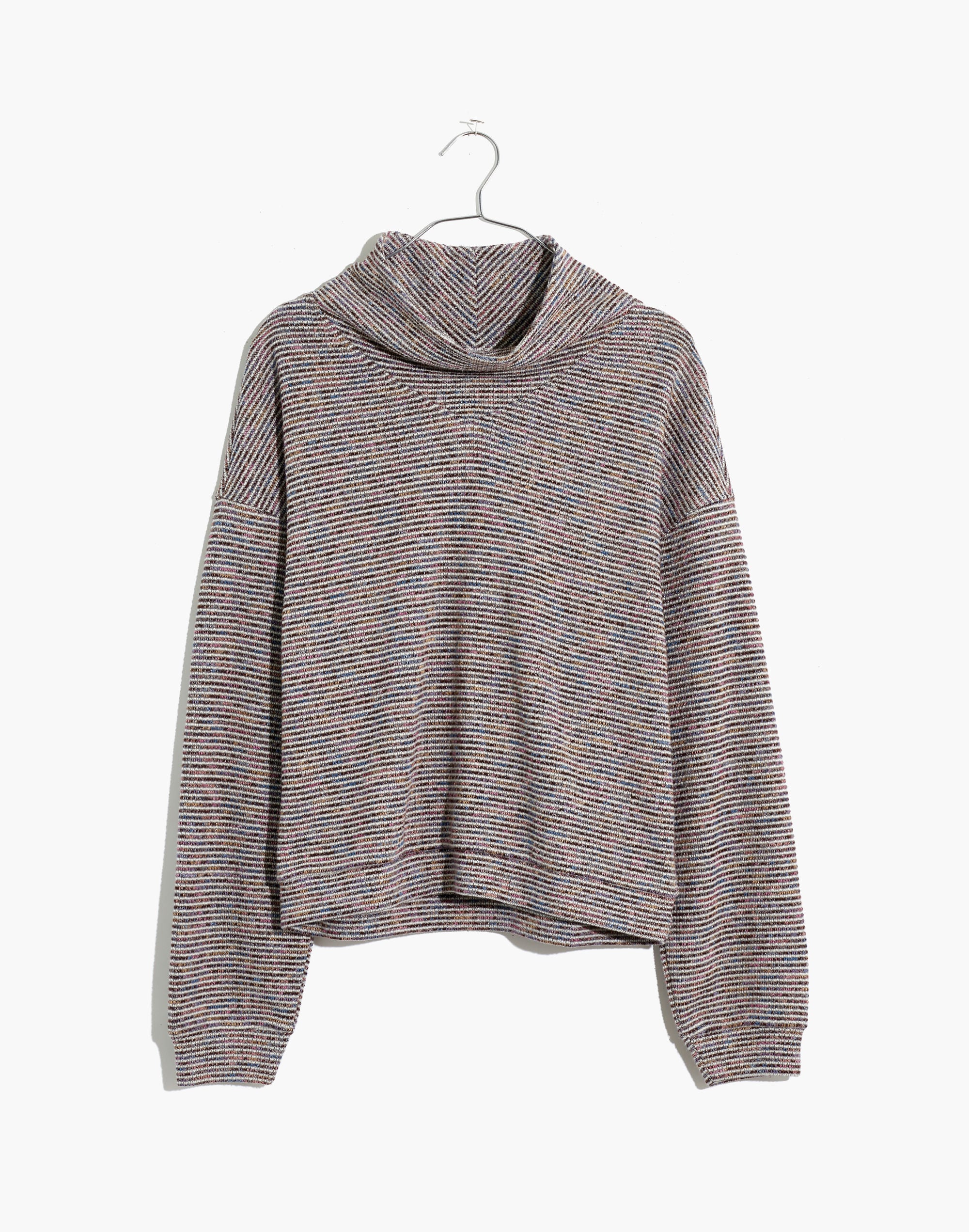 Textured Turtleneck Top in Rainbow Rib | Madewell