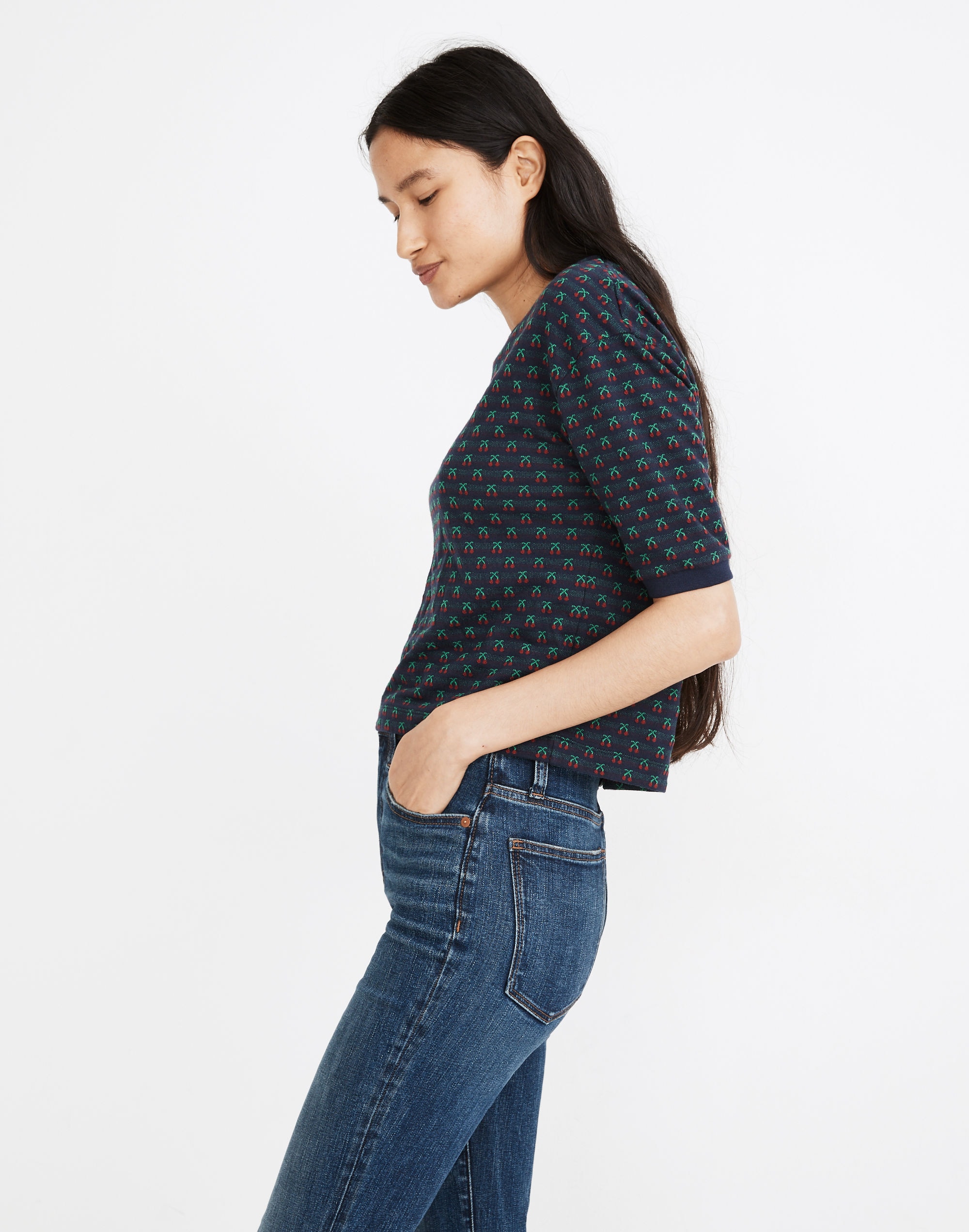 Cherry Jacquard Top | Madewell