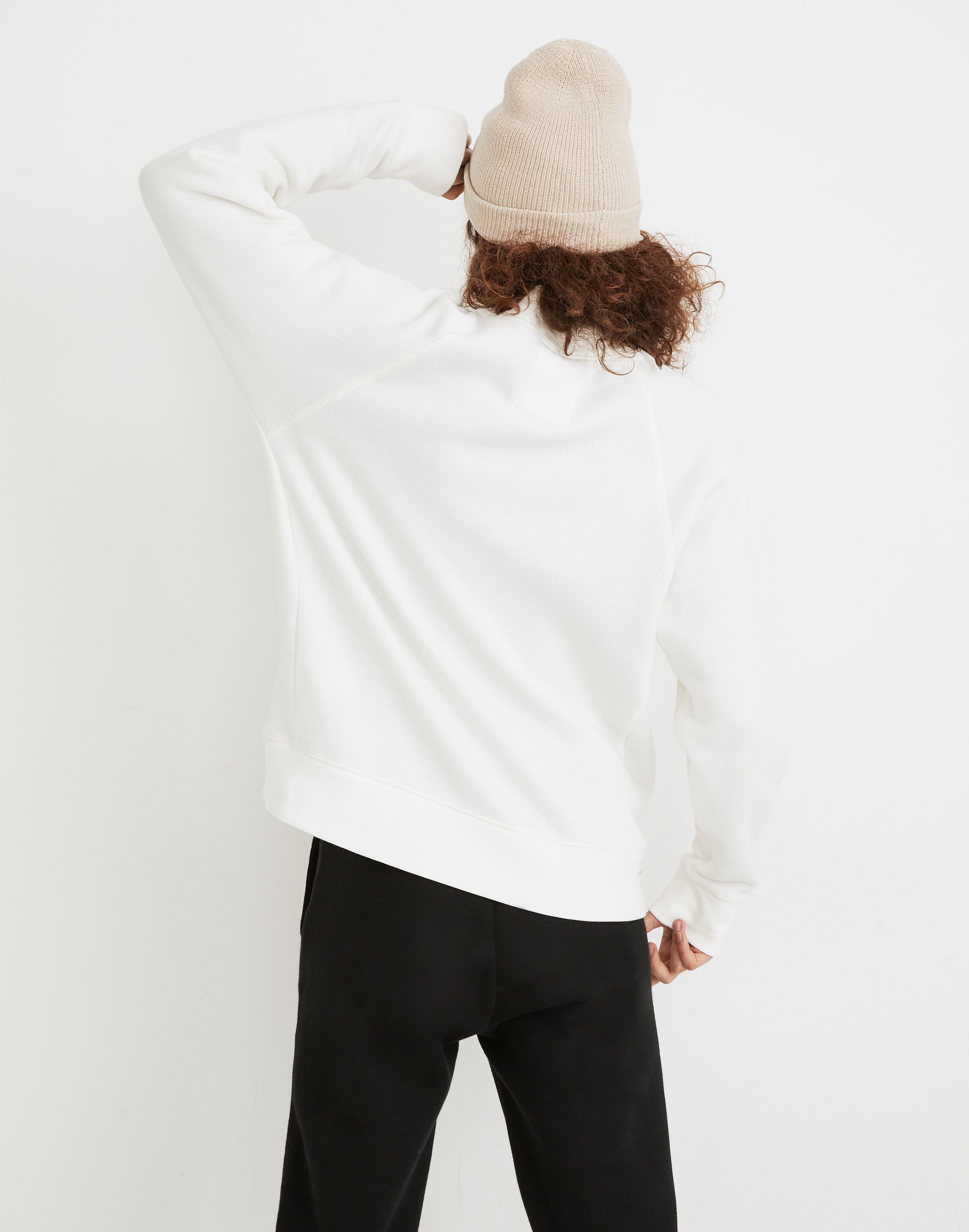 MWL Betterterry Zip-Front Mockneck Sweatshirt | Madewell