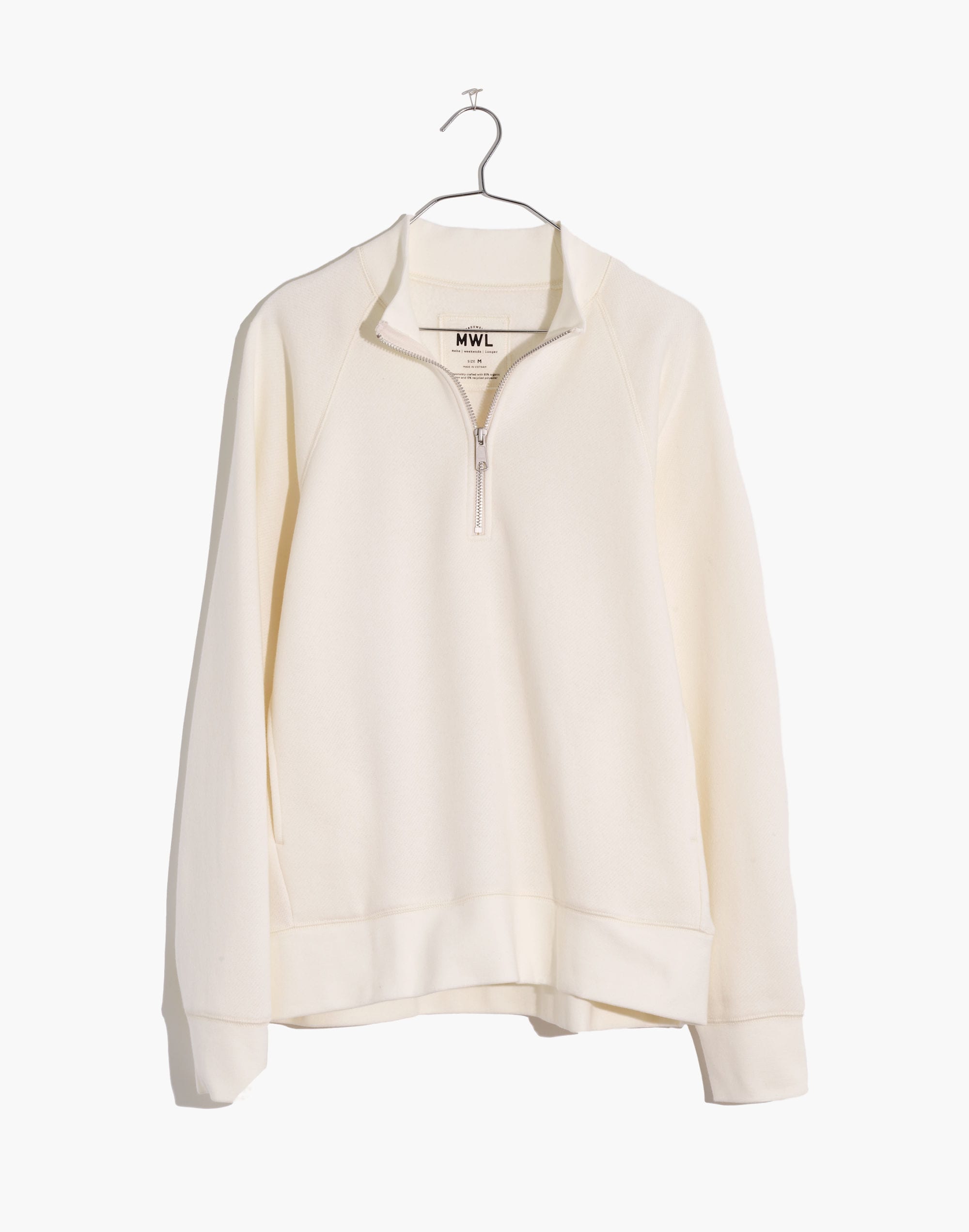 MWL Betterterry Zip-Front Mockneck Sweatshirt | Madewell