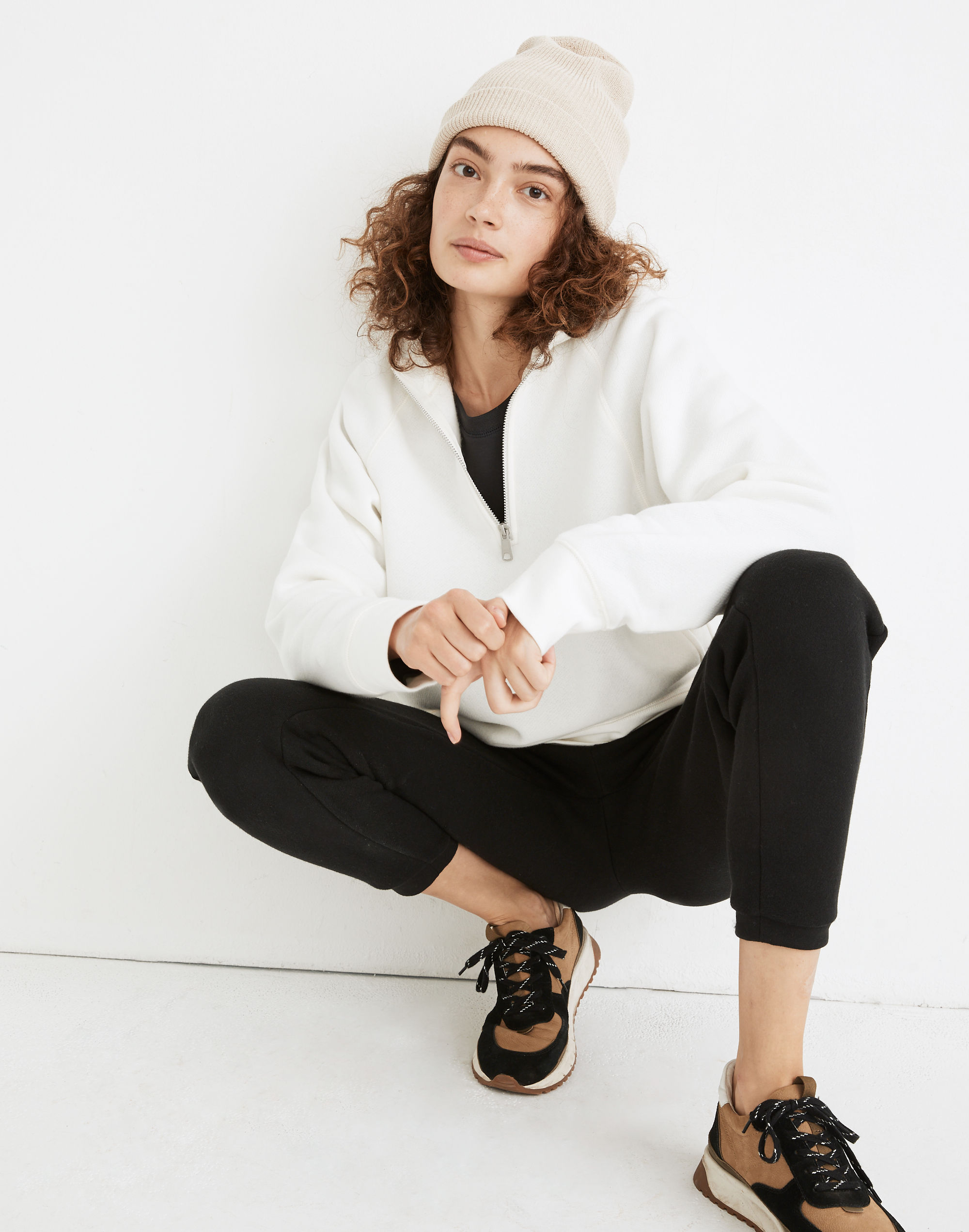 MWL Betterterry Zip-Front Mockneck Sweatshirt | Madewell