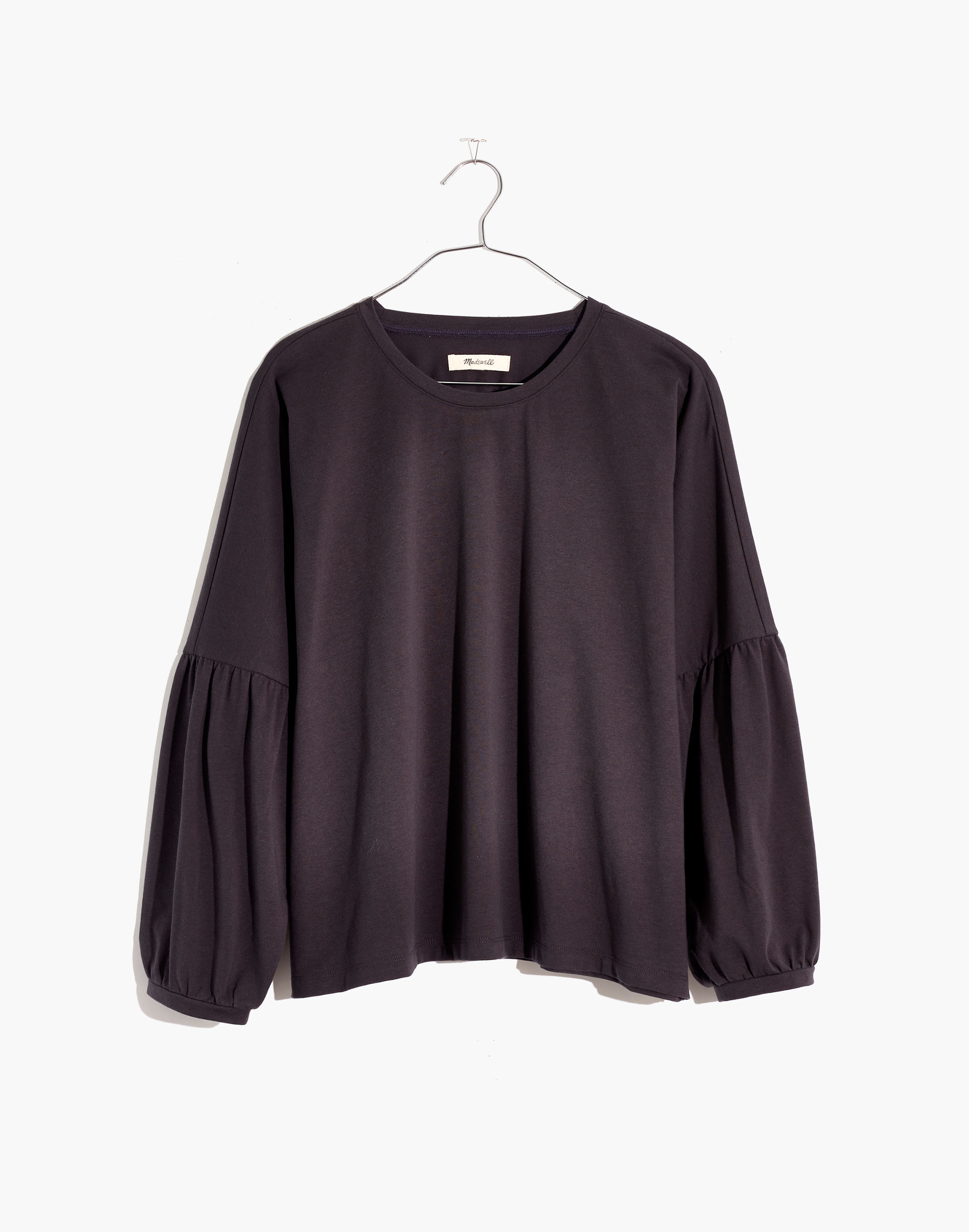 Crepe Drop-Shoulder Bubble-Sleeve Tee | Madewell