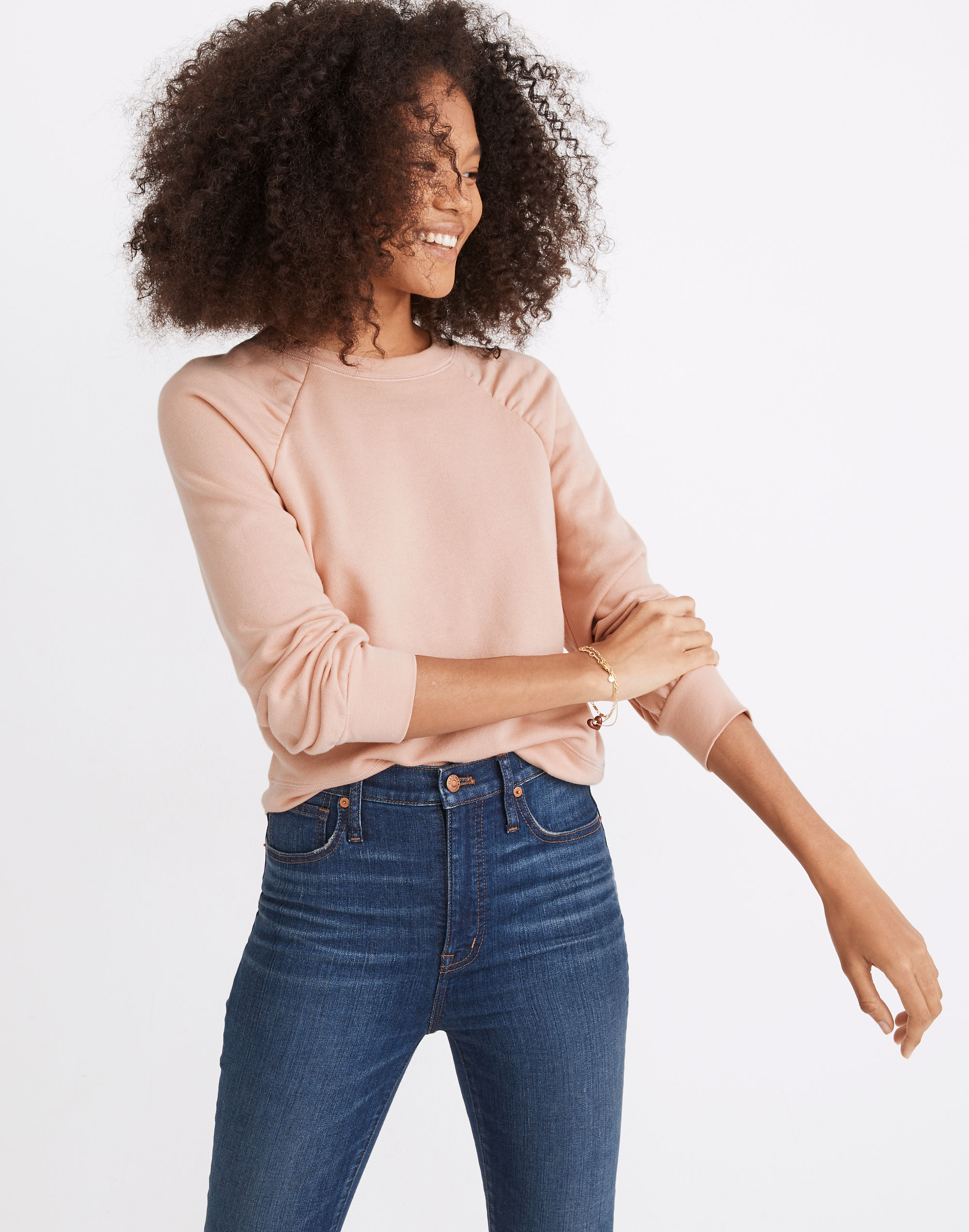 Gathered Puff-Sleeve Sweatshirt | Madewell