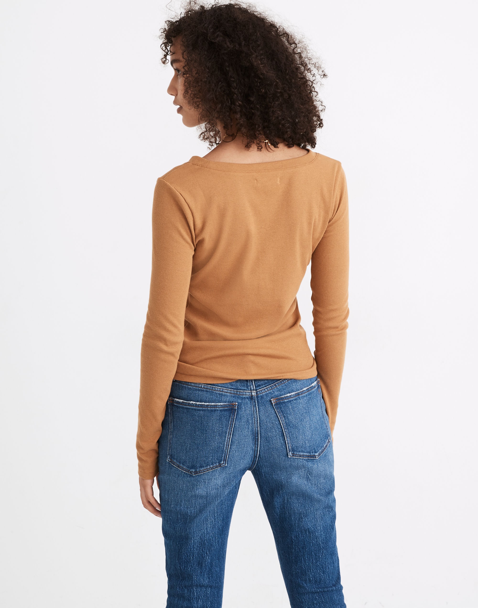 Fine Ribbed Henley Tee | Madewell