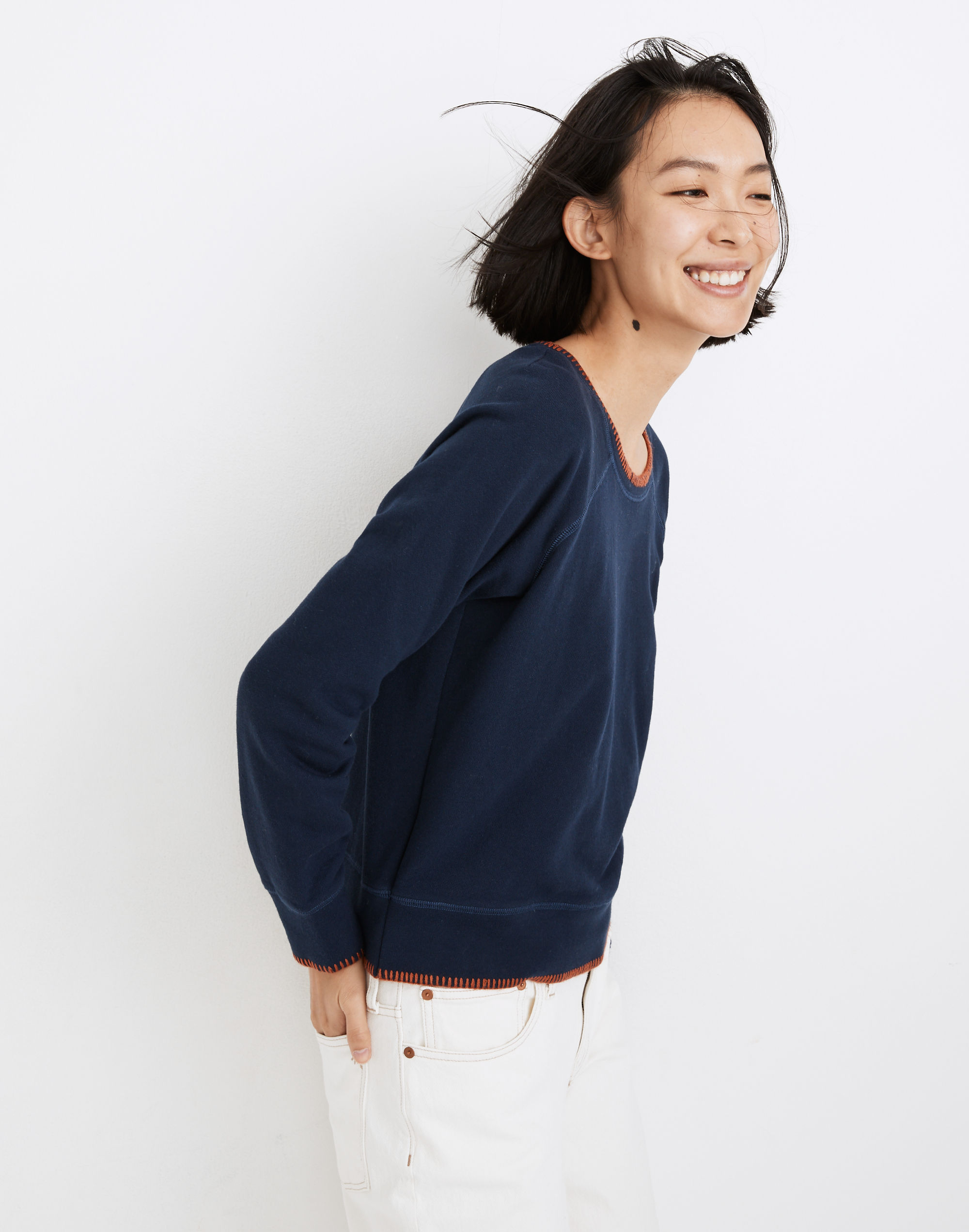 Stitched Shrunken Sweatshirt | Madewell